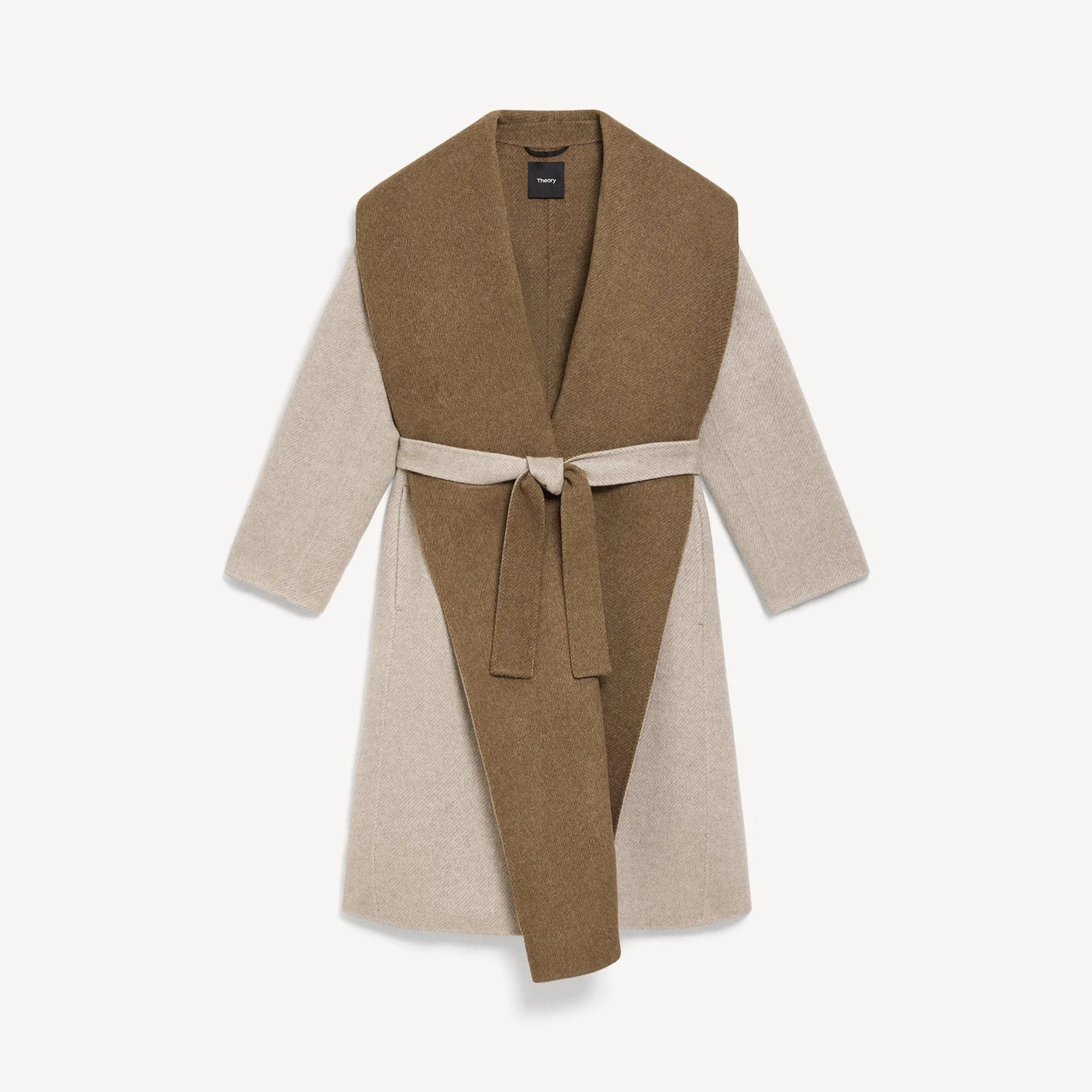 Shawl Collar Coat in Double-Face Wool Twill - 1