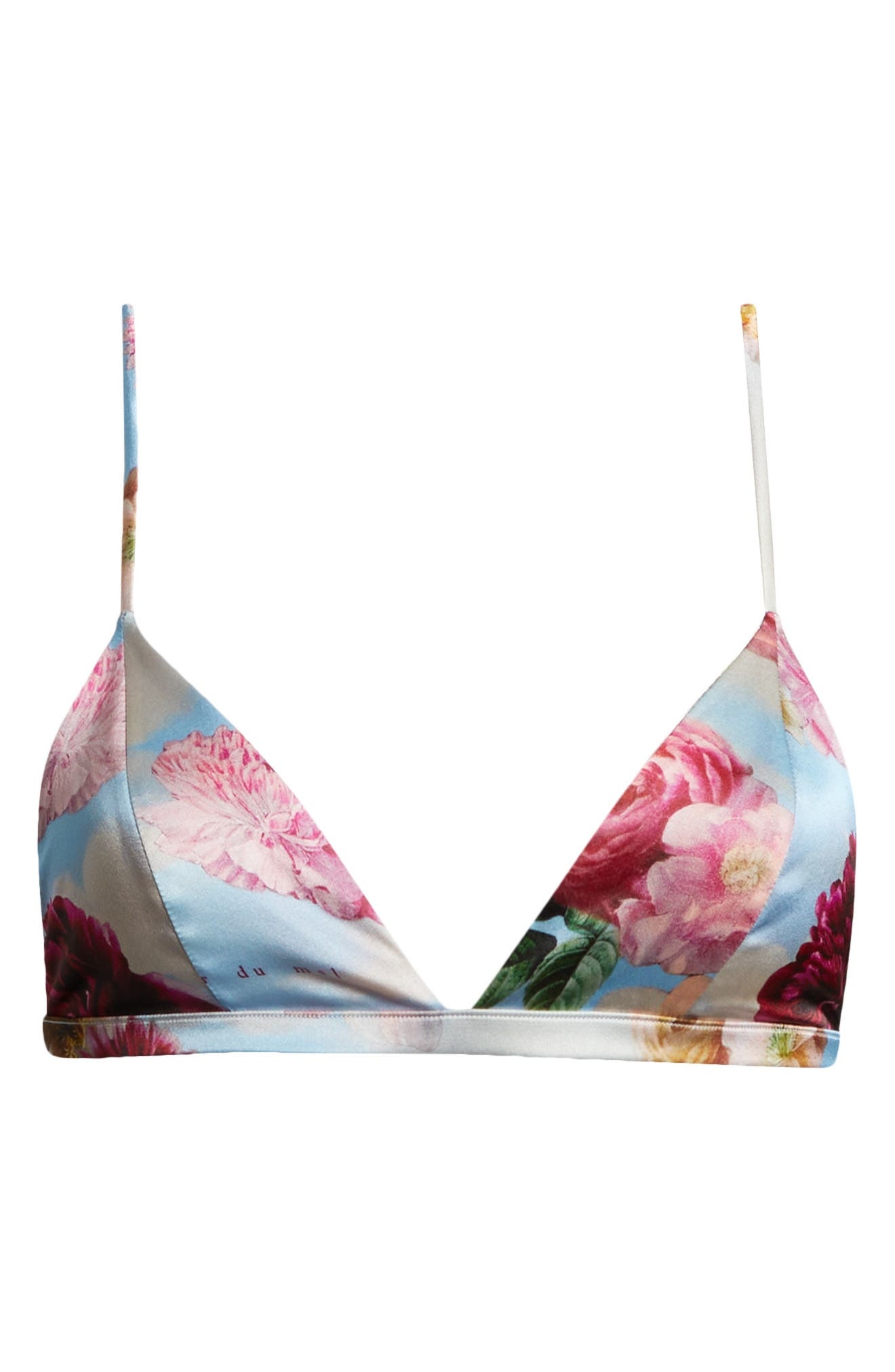 Fleur Du Mal Luxe Triangle Bra in Dreamy Floral Print at Nordstrom - 6