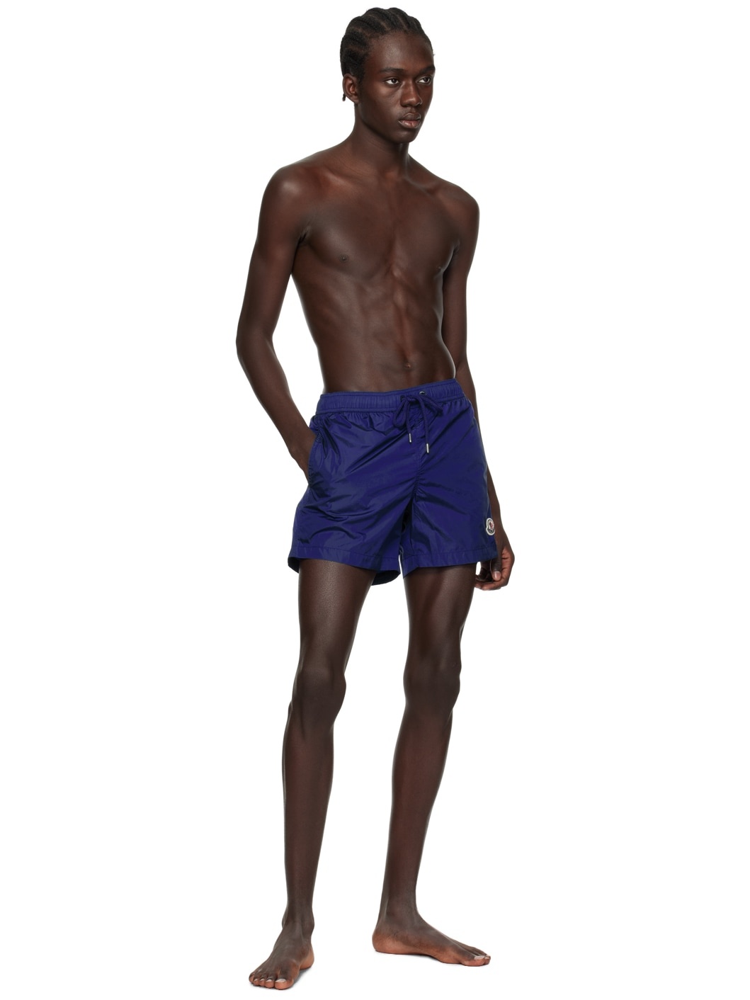 Blue Drawstring Swim Shorts - 4