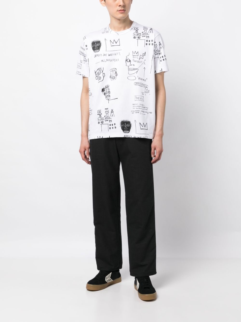 x Basquiat graphic-print cotton T-shirt - 2