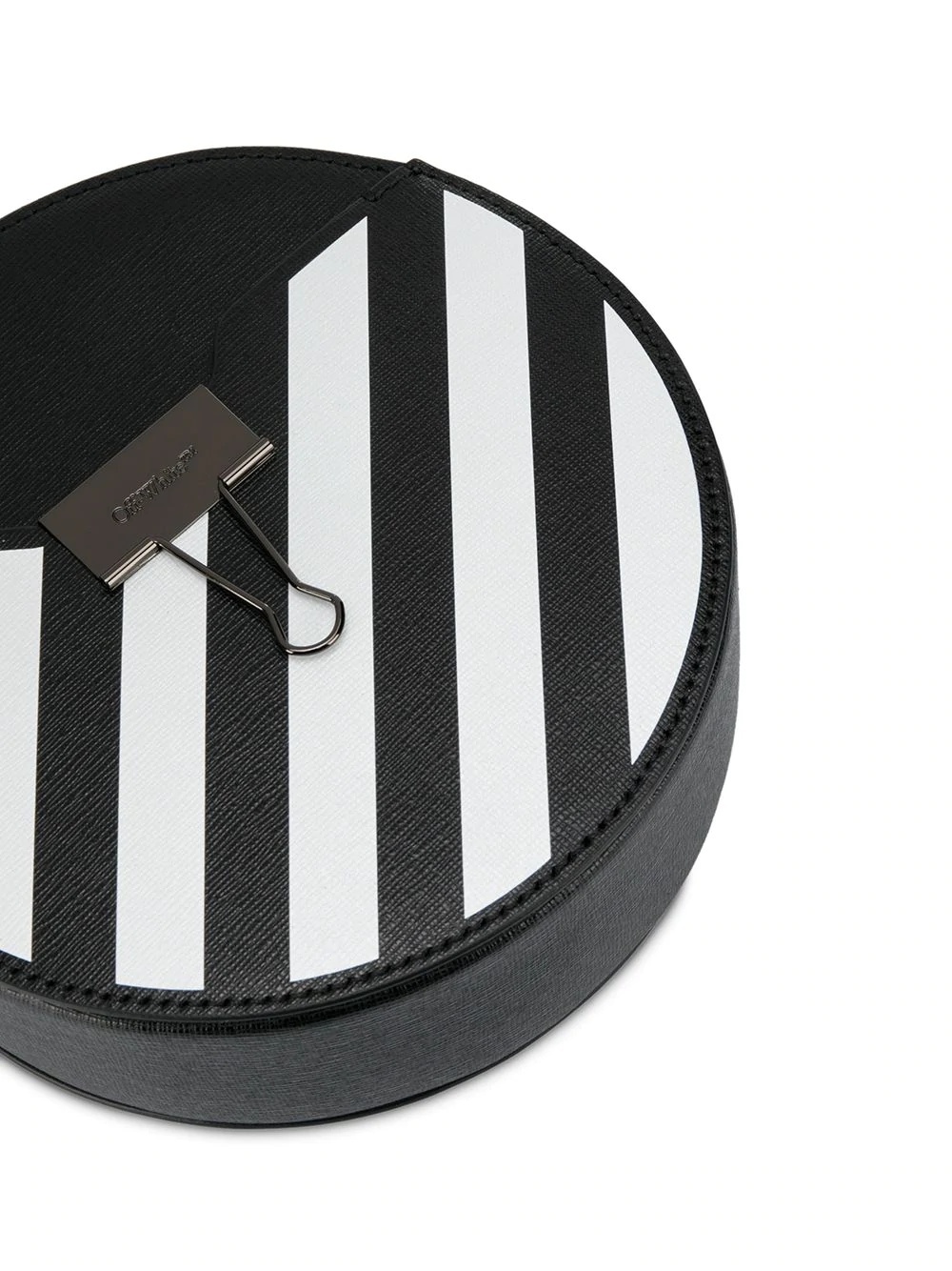 round diagonal-stripe crossbody bag - 4