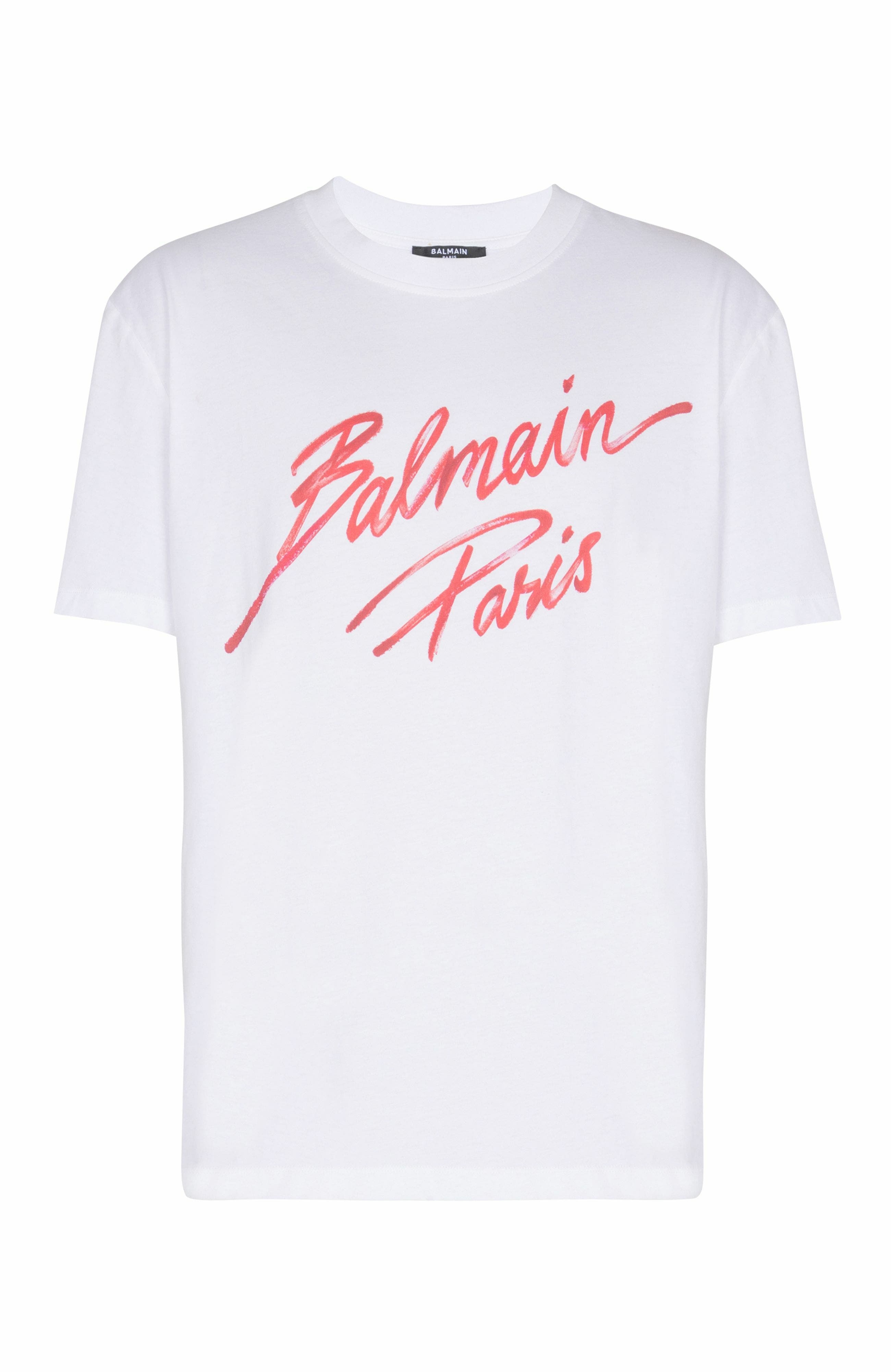T-shirt with Balmain Lipstick print in Red at Nordstrom - 5