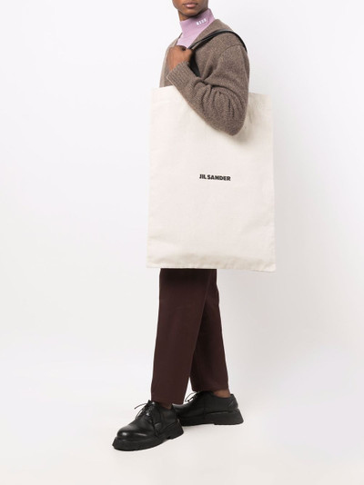 Jil Sander logo-print tote bag outlook