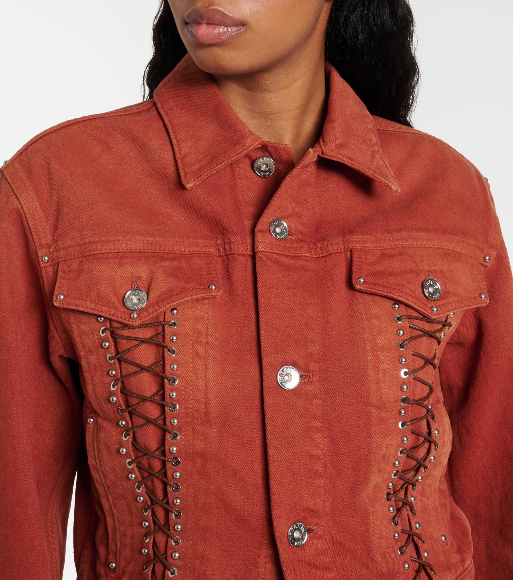 Cropped denim jacket - 4