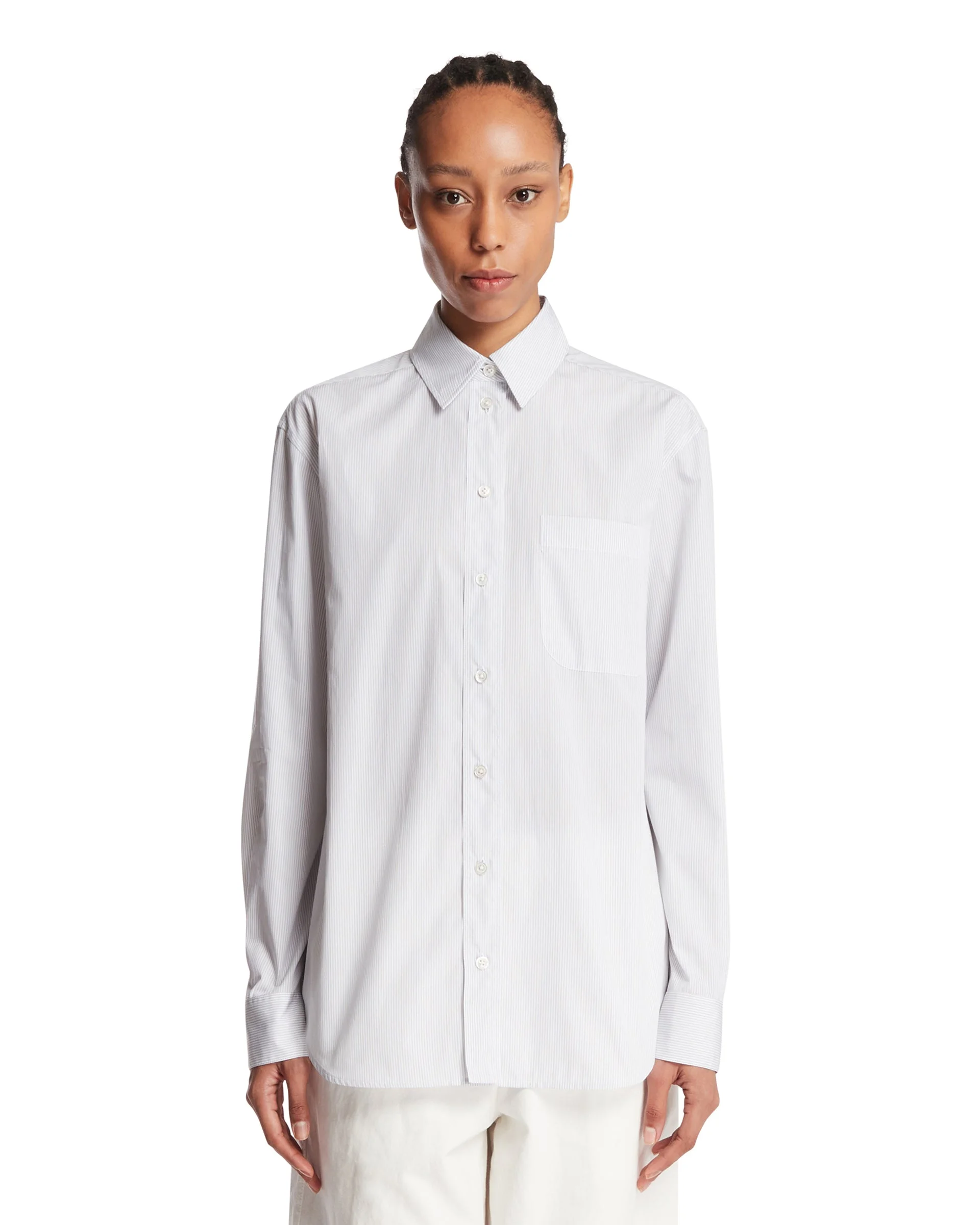 White Gavina Cotton Shirt - 1