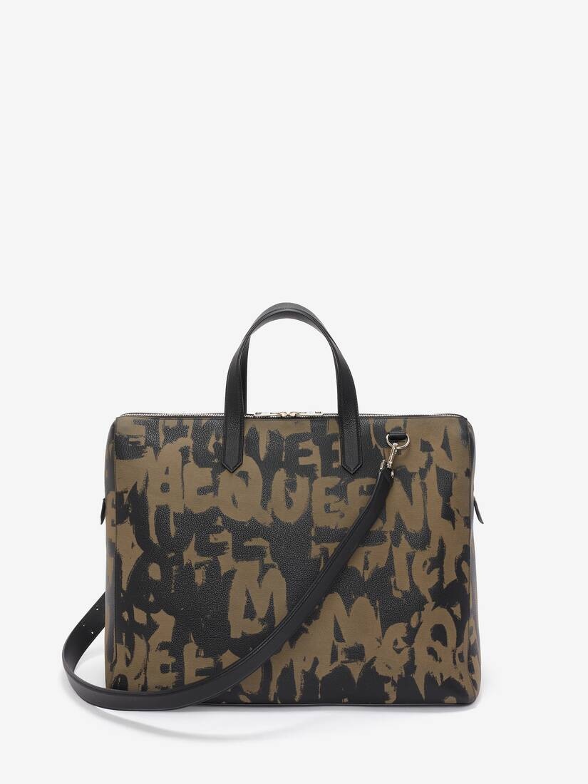 Men's The Sharp Tote Bag in Black/beige - 3