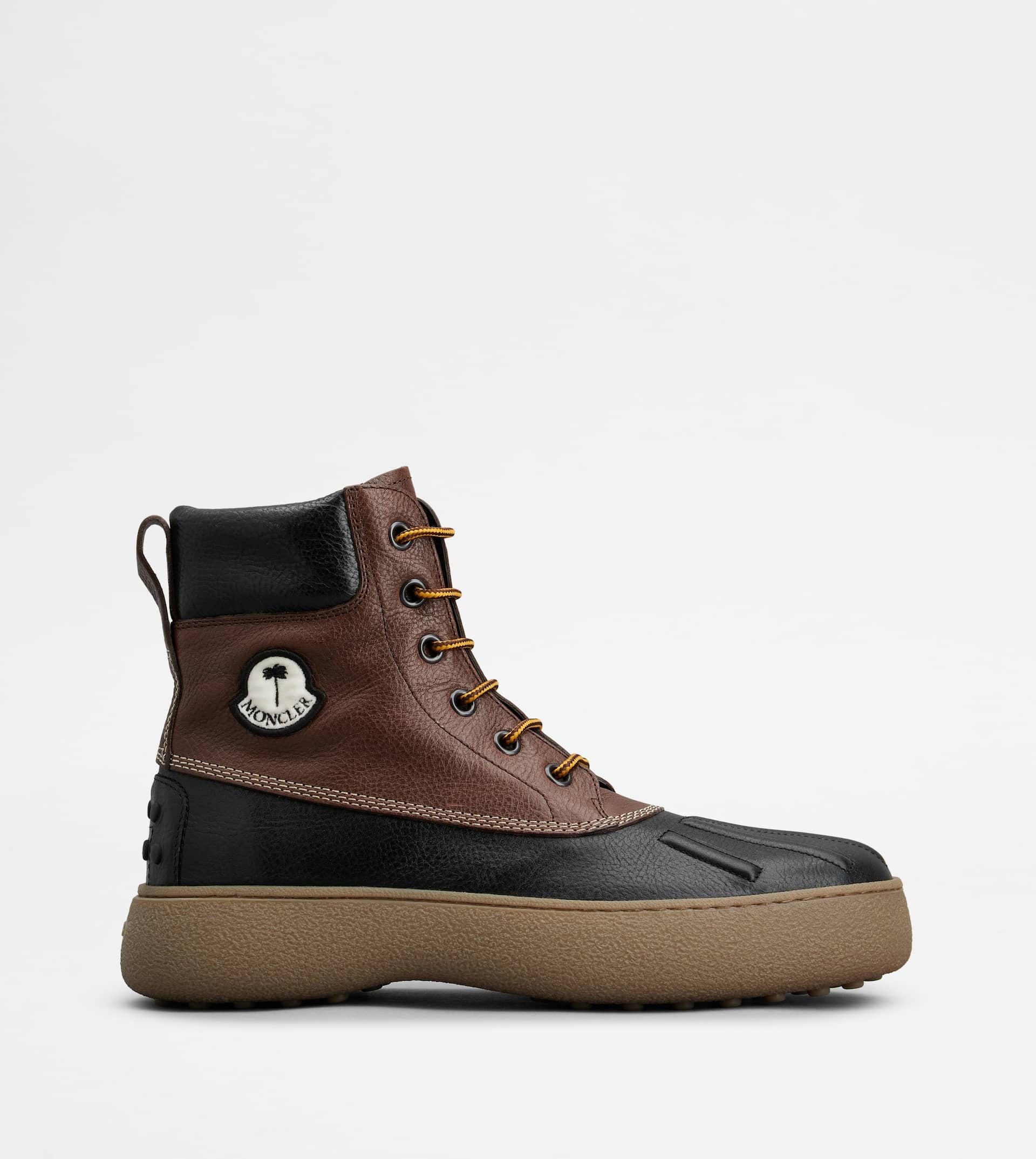 TOD'S W. G. BOOTS TOD'S X 8 MONCLER PALM ANGELS IN LEATHER - BLACK, BROWN - 1