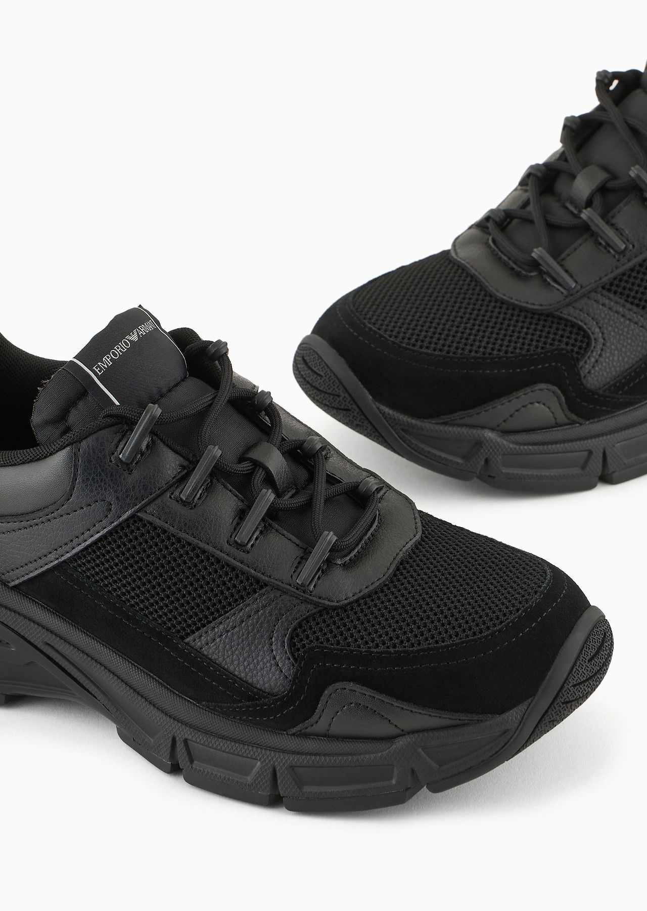 Suede sneakers with knit details - 5