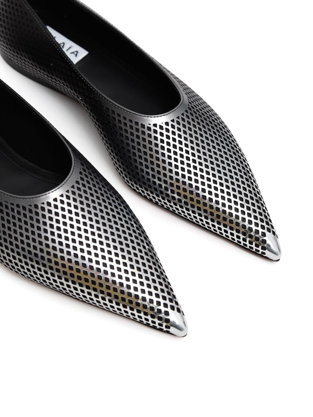 degradé-effect mesh ballerina shoes - 4