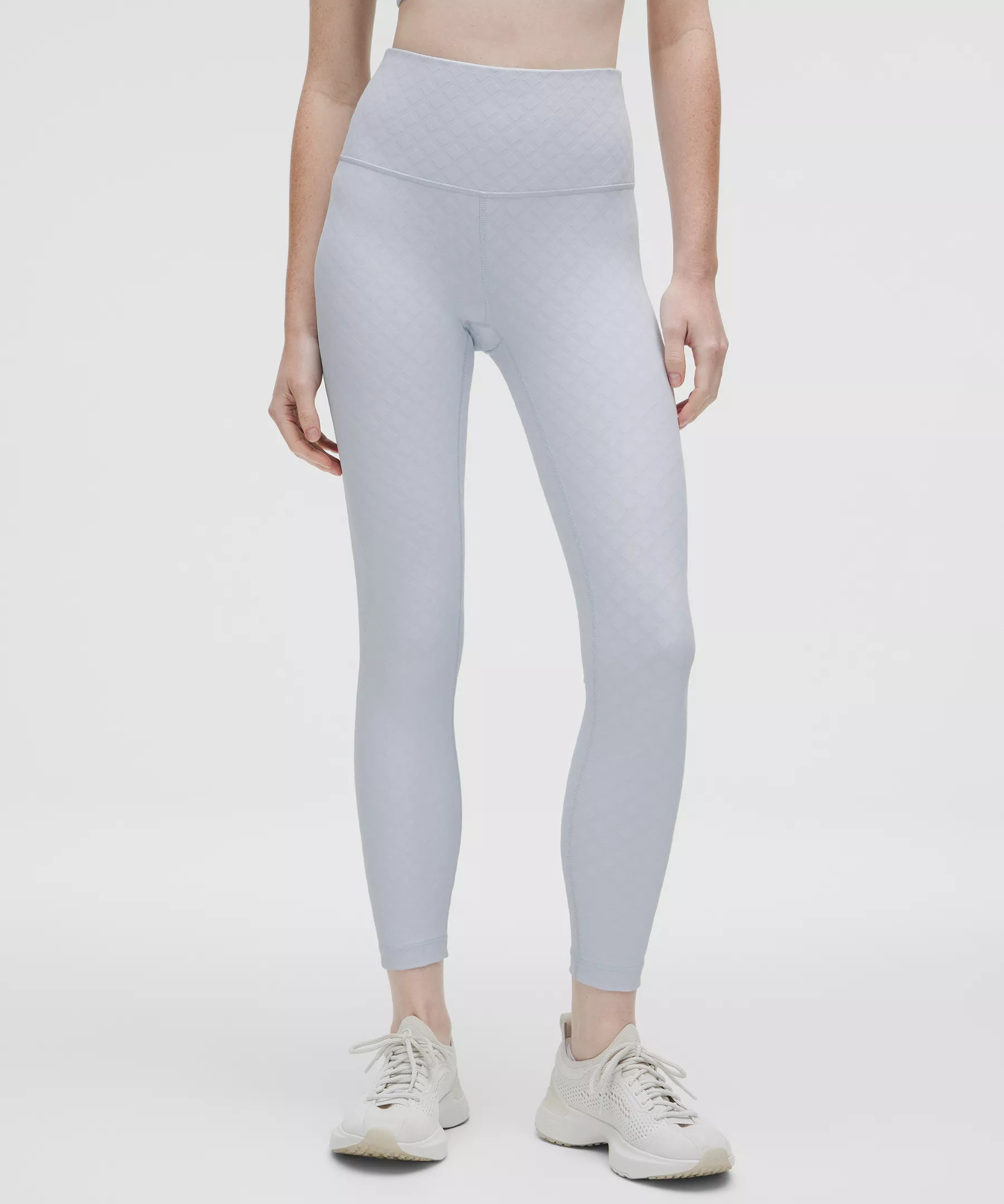3D Jacquard Diamond Train High-Rise Tight 25" - 2