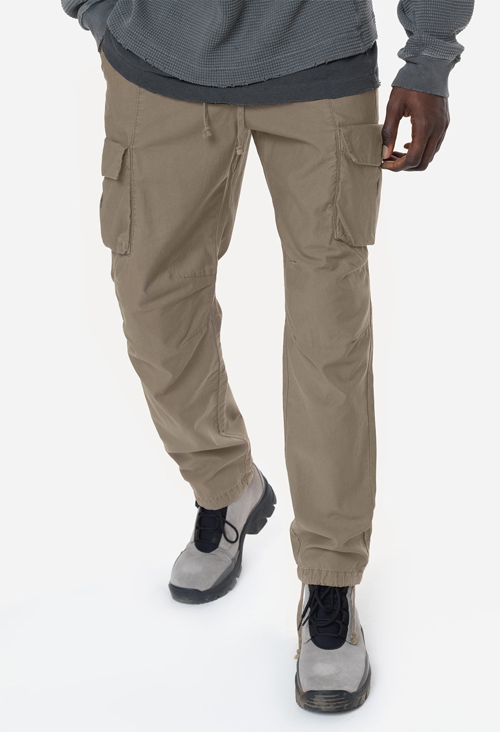 BACK SATEEN CARGO PANTS - 2