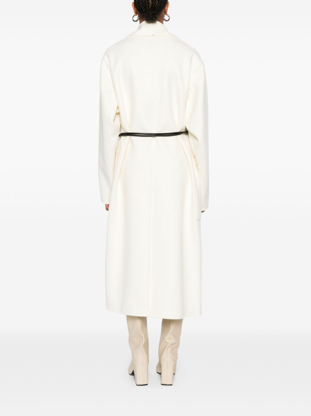 knotted-tie fastening coat - 4