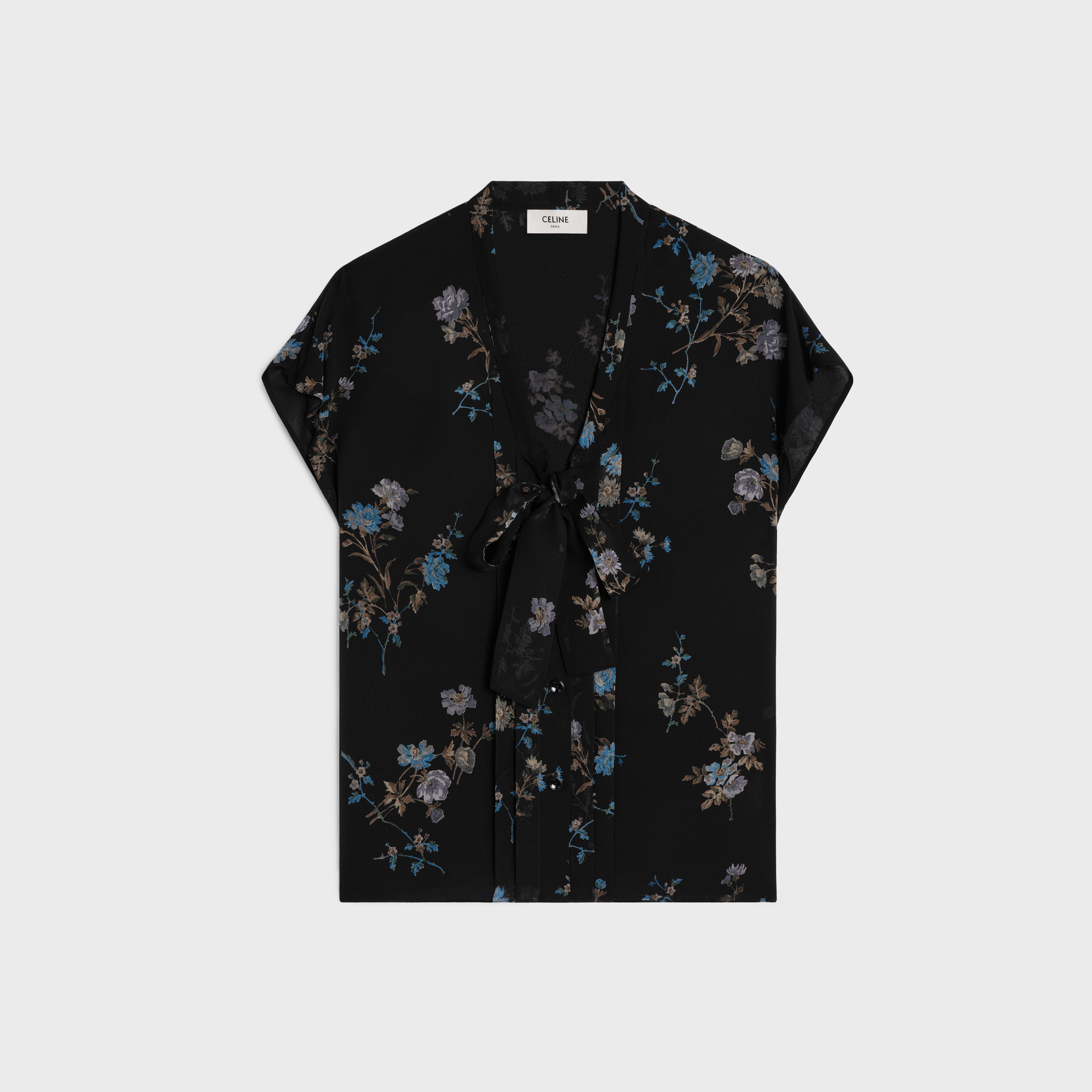 lavallière blouse in silk georgette - 1