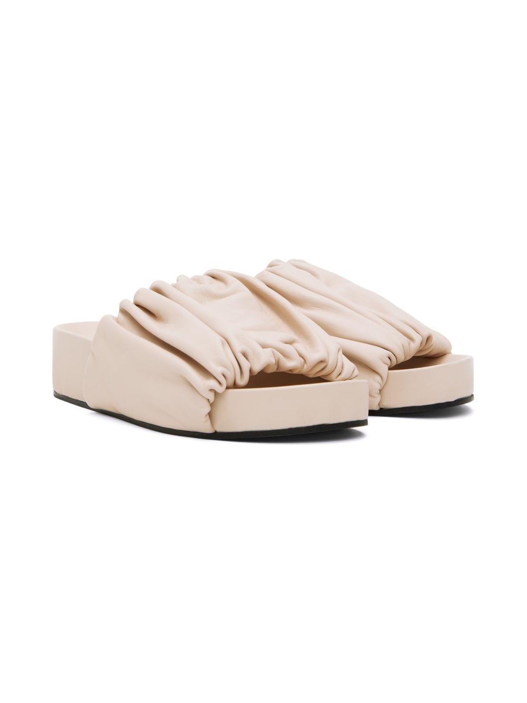 Pink Oversized Ruched Sandals - 4
