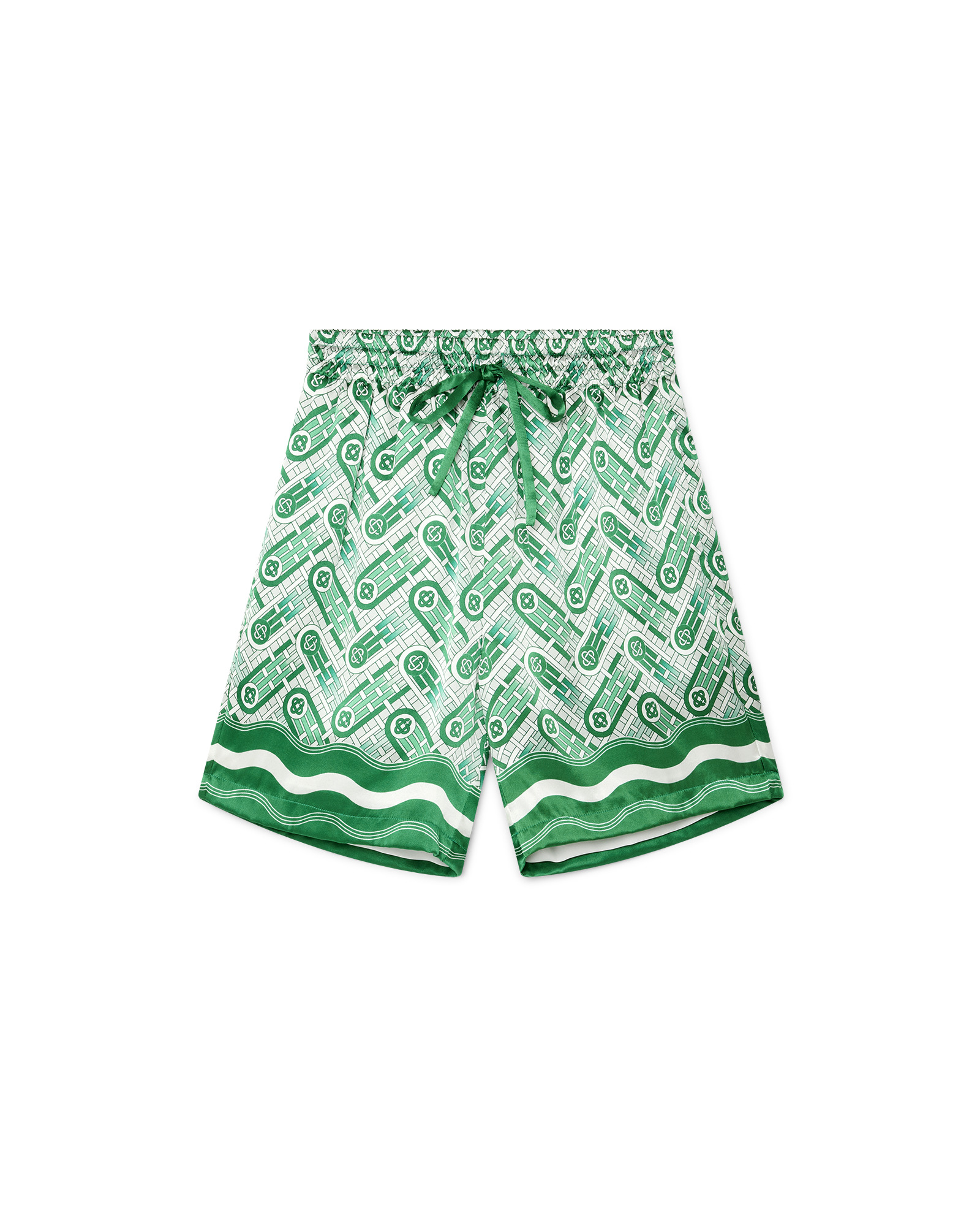 Ping Pong Monogram Silk Shorts - 1