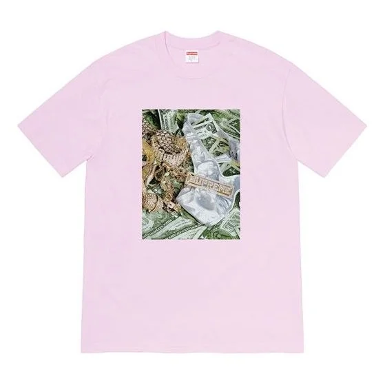 대 SS20 주 1 블링 티 돈 인쇄 짧은 소매 Unisex 보라색 SUP-SS20-296 - 1