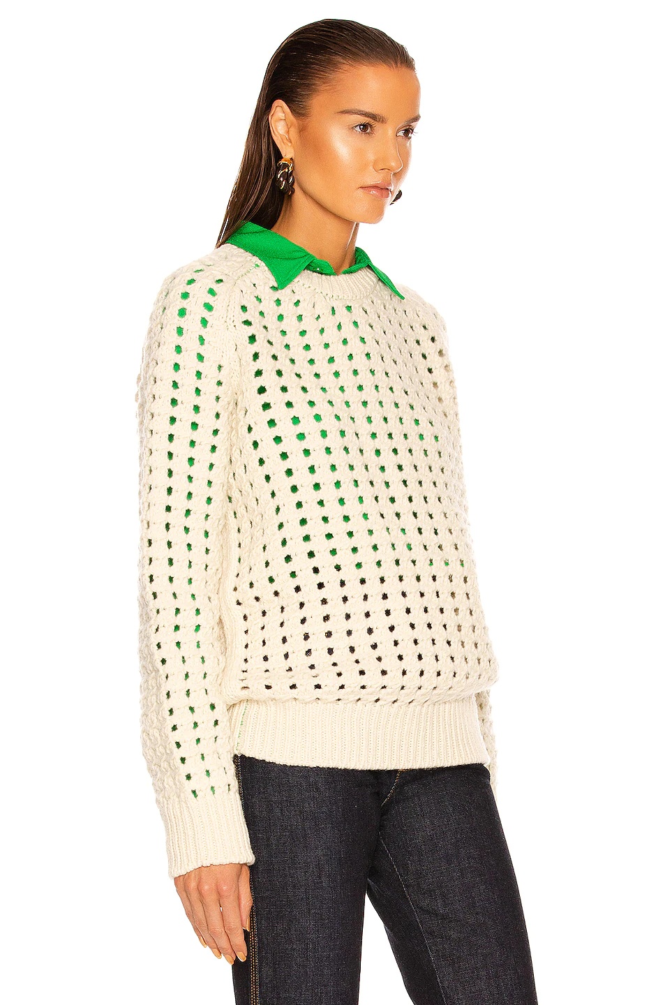 Open Cable Knit Sweater - 2