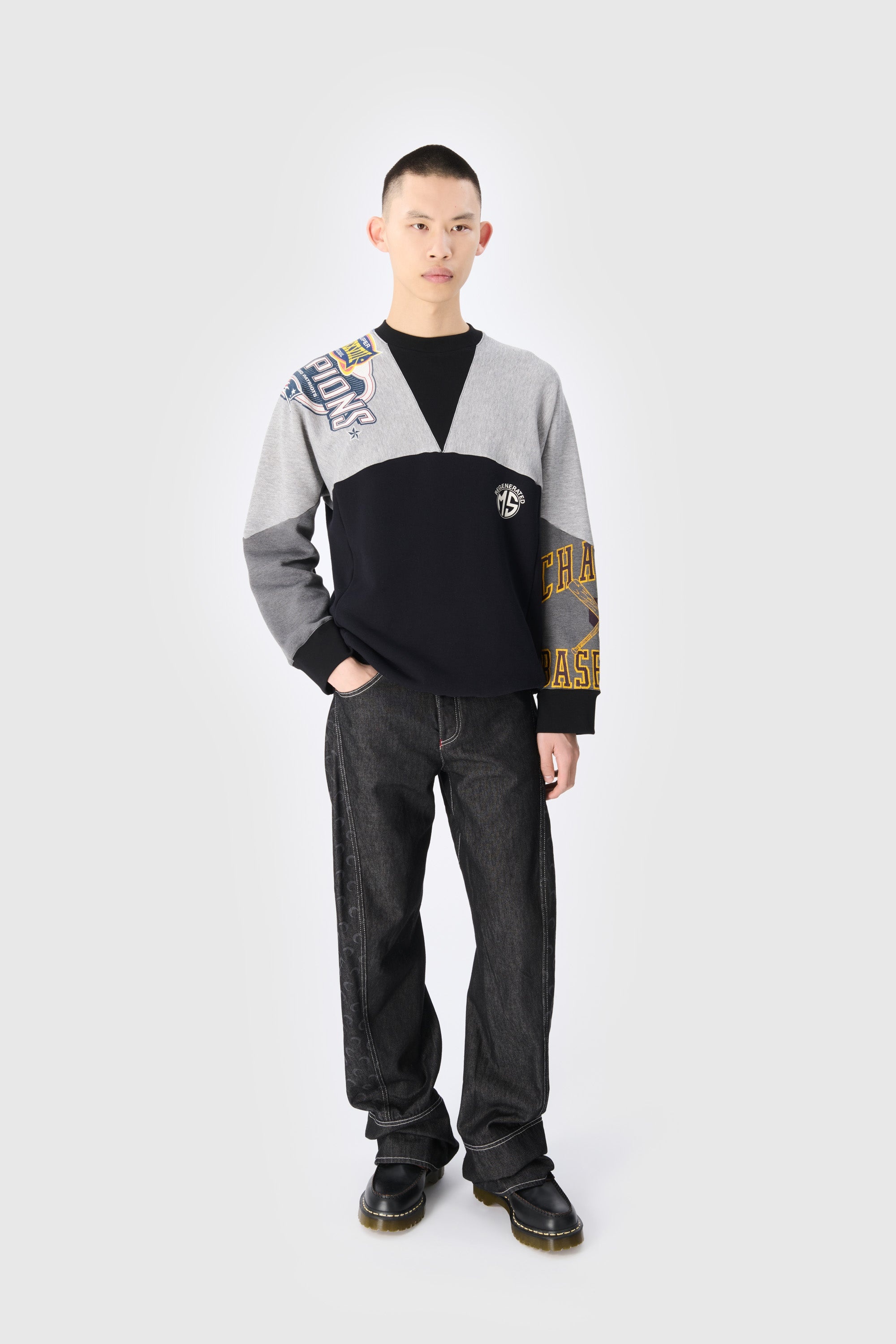 Upcycled Graphic Sweatshirts Crewneck Sweatshirt - 1