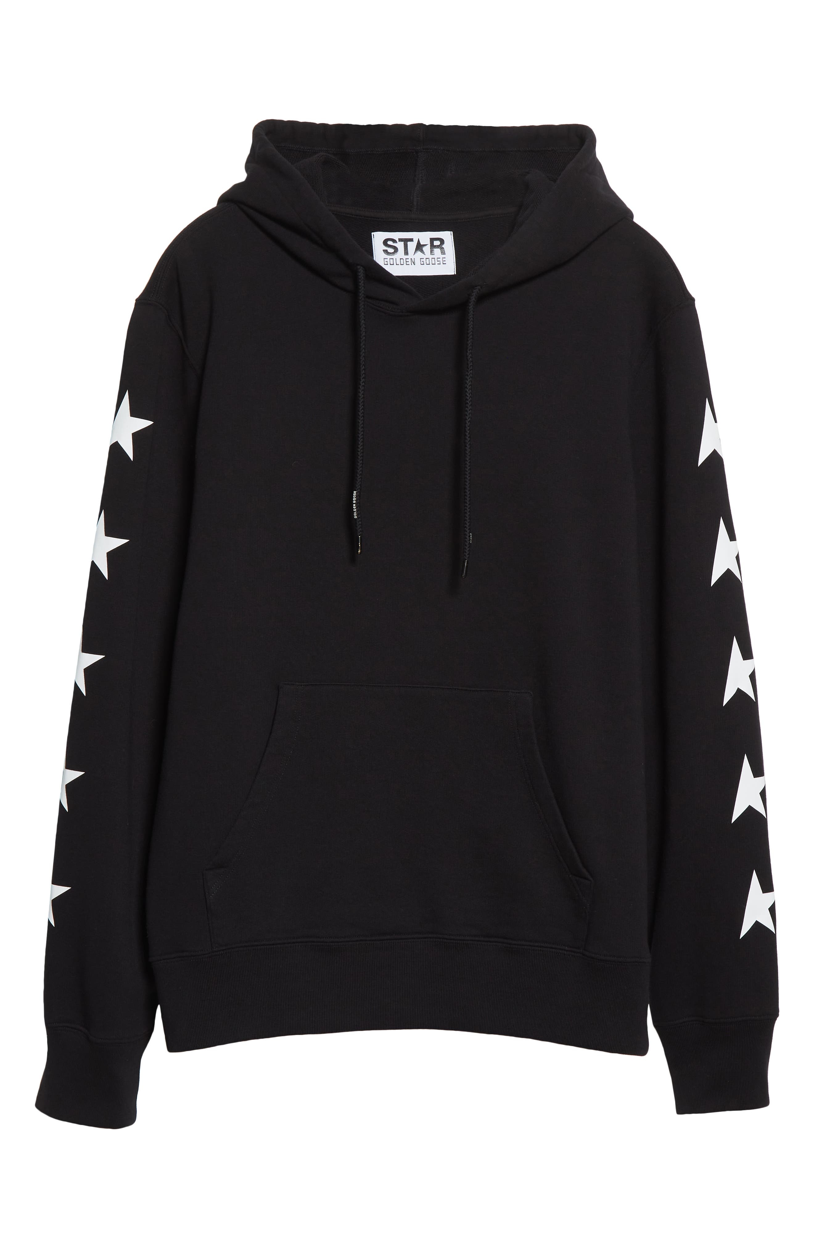 Golden Goose Men's Star Cotton Graphic Hoodie in Black/White at Nordstrom - 5