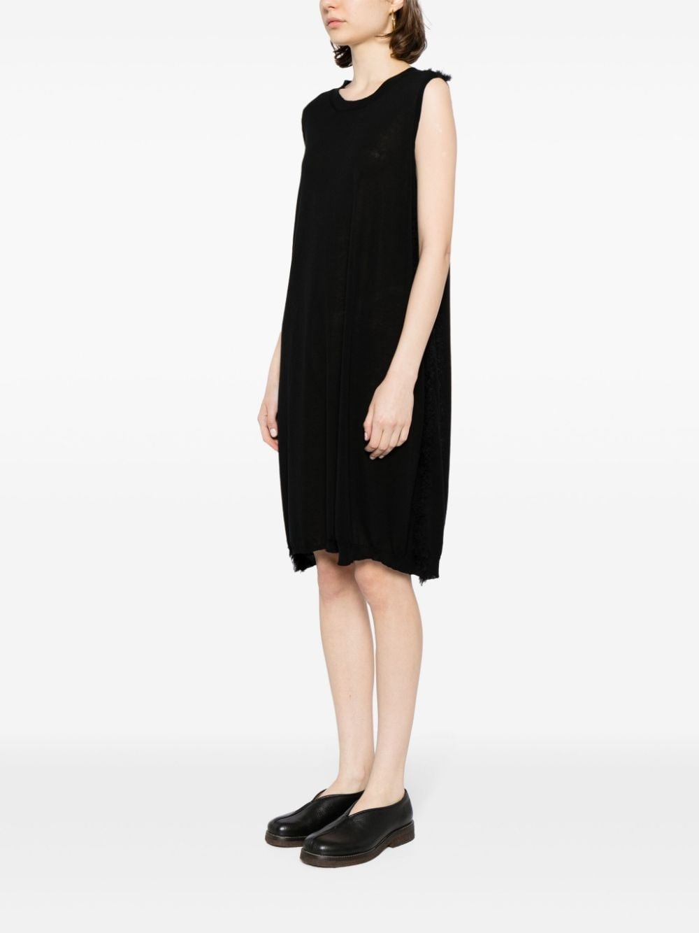 frayed sleeveless minidress - 6
