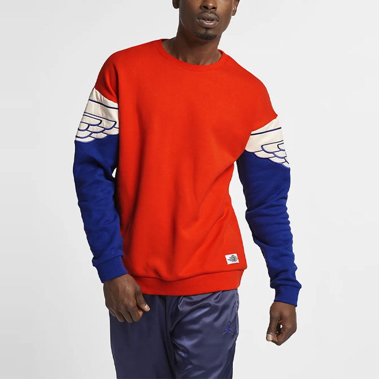 Air Jordan Splicing Wings Pattern Casual Round Neck Pullover AO0427-891 - 2