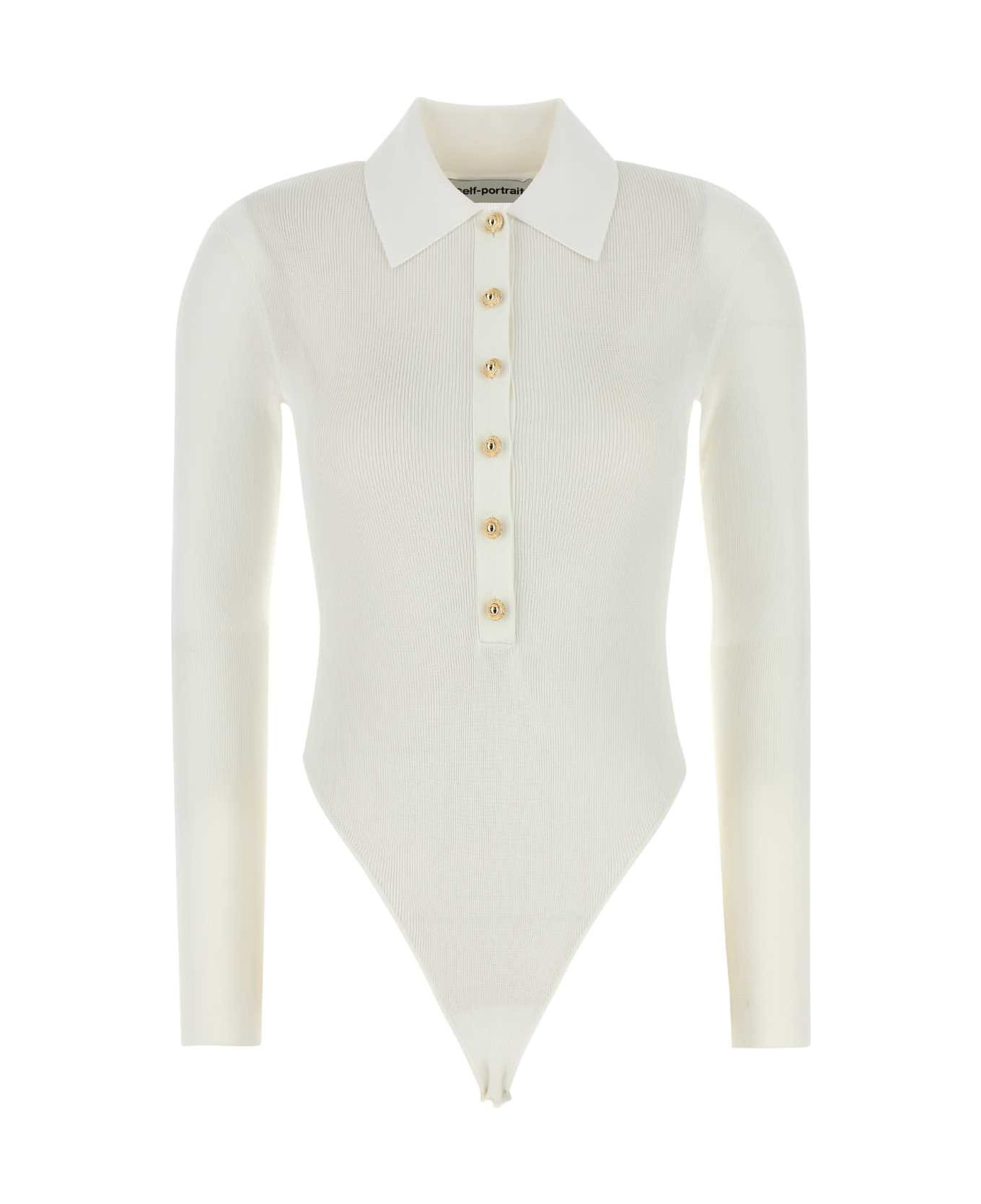 White Viscose Bodysuit - 1