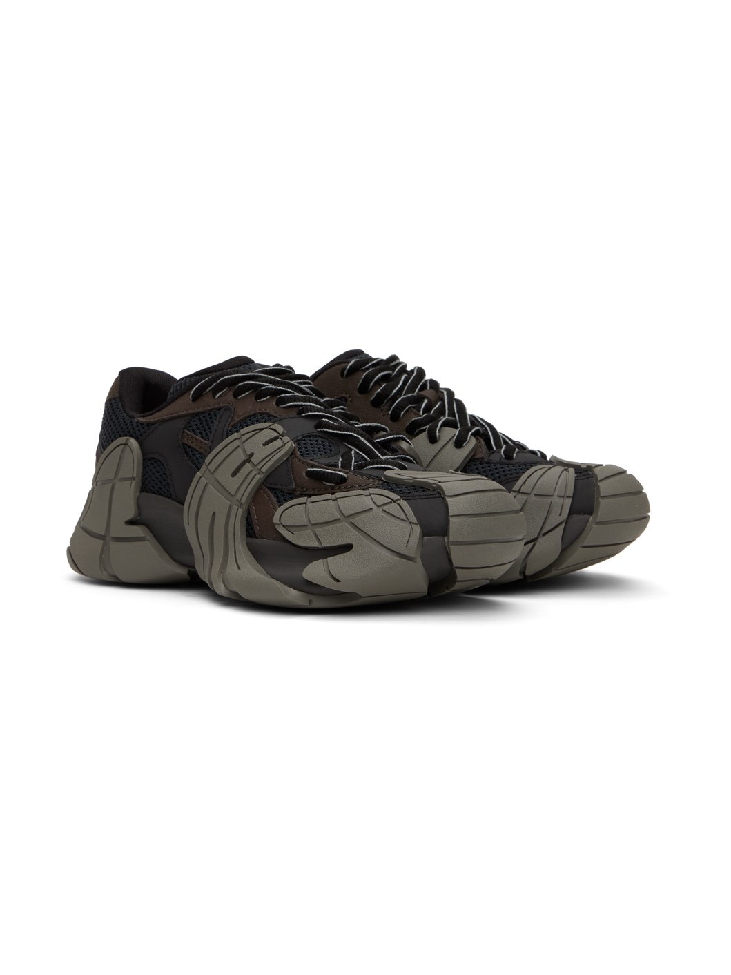 Brown & Gray Tormenta Sneakers - 4