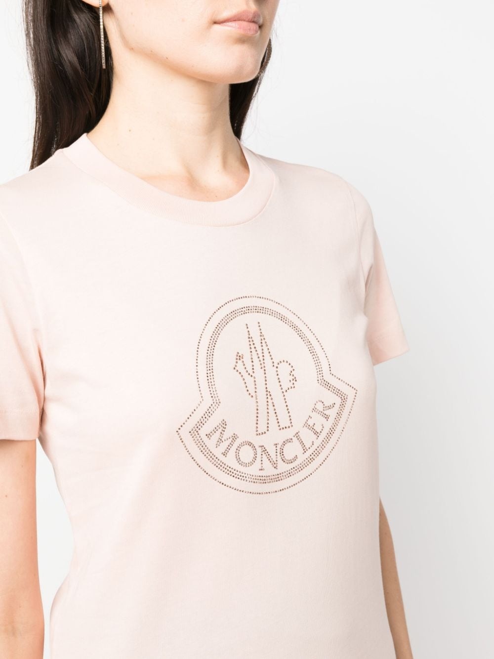 logo crystal-embellished cotton T-shirt - 5