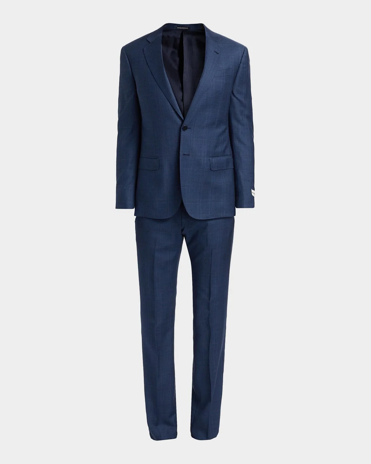 Men's Micro-Plaid Wool-Blend Suit - 1
