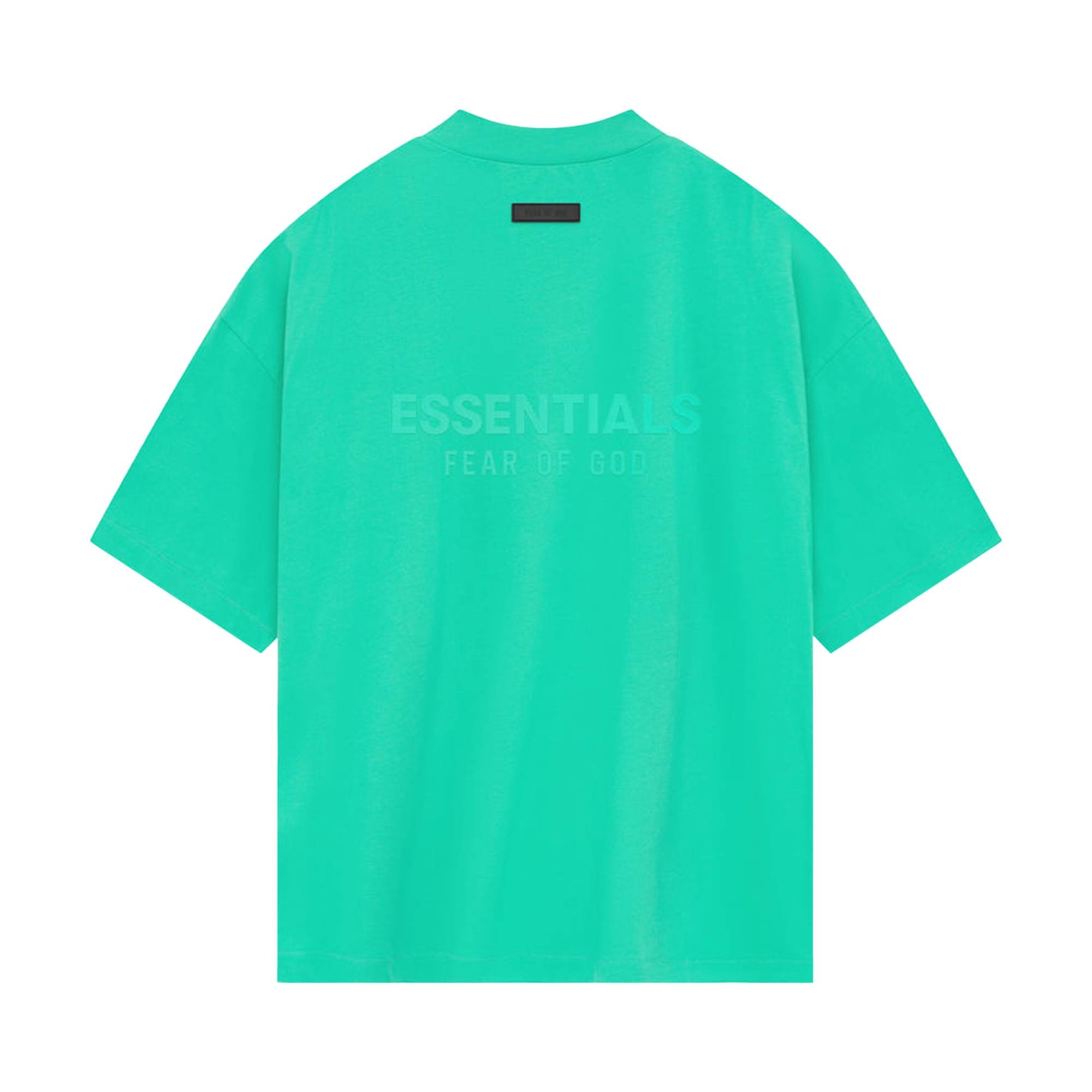 Fear of God Essentials V Neck T-Shirt 'Mint Leaf' - 2