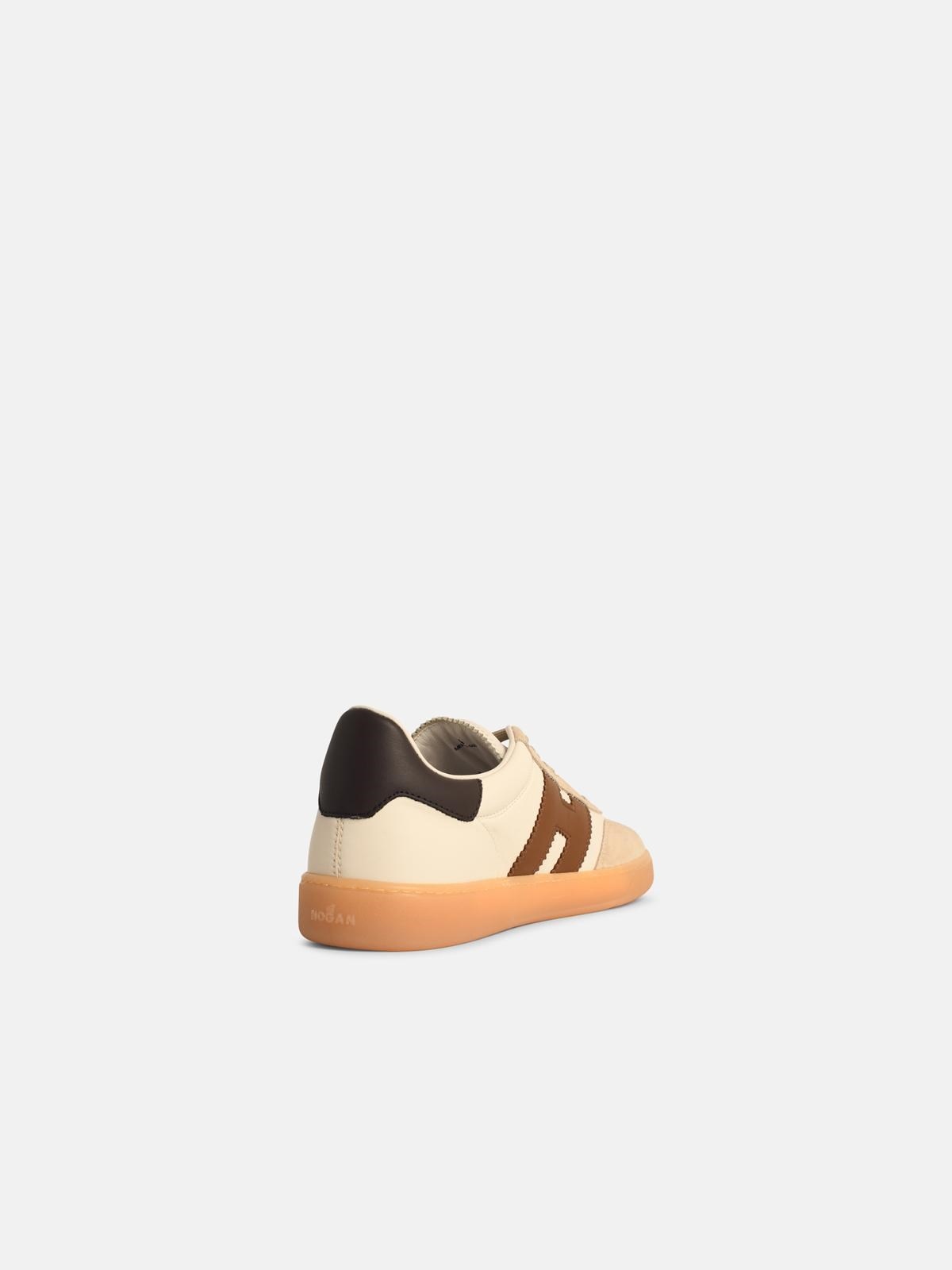 'COOL' WHITE LEATHER SNEAKERS - 3