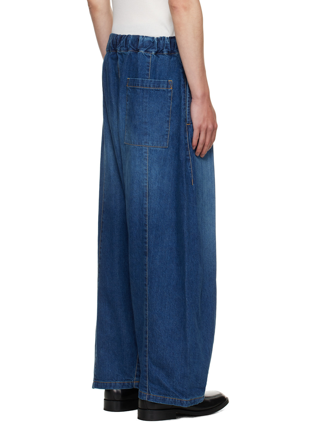 Blue Box Pleat Jeans - 3