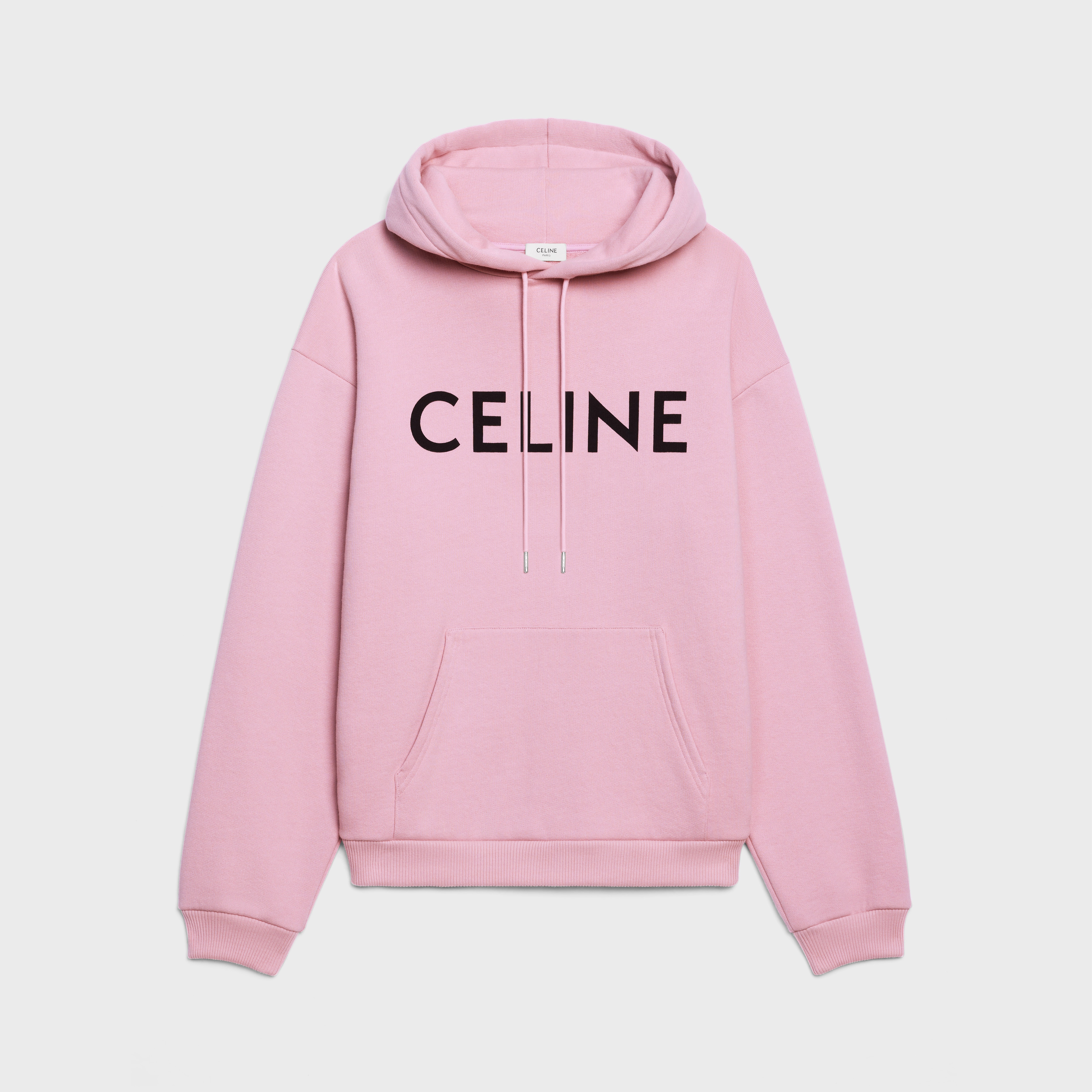 CELINE LOOSE COTTON FLEECE HOODIE - 1