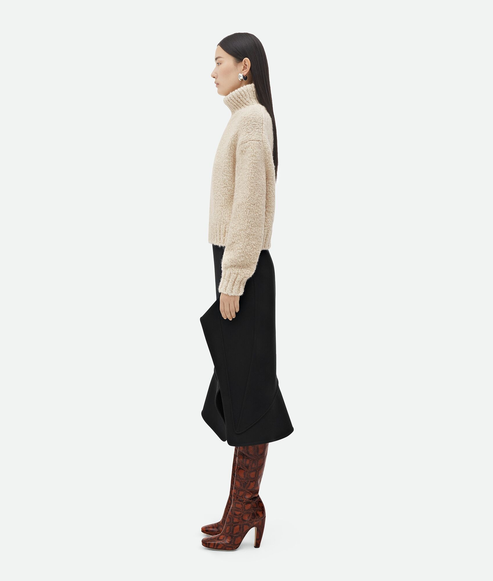 Alpaca Cropped Turtleneck - 2