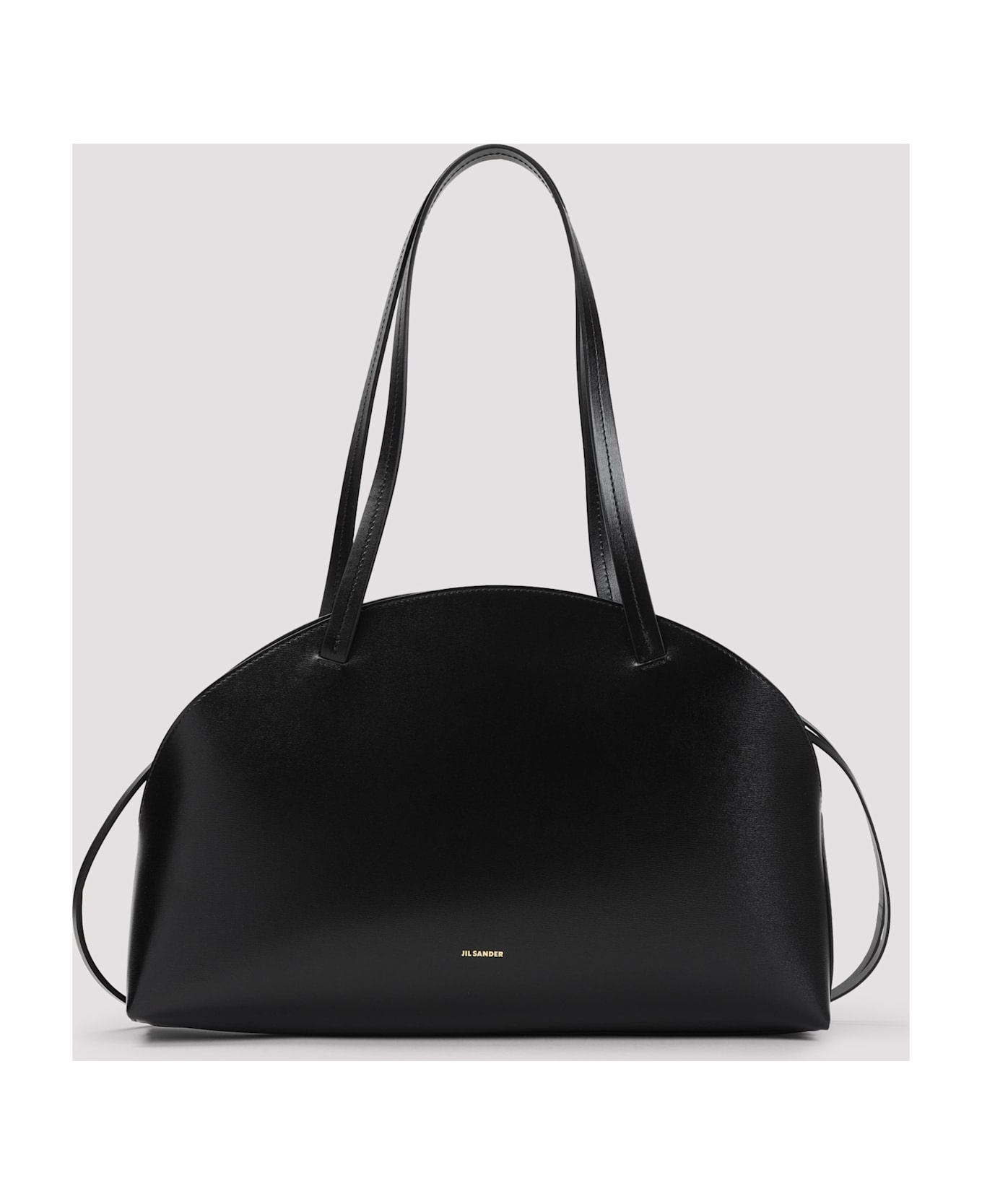 'curve' Medium Black Leather Crossbody Bag - 4