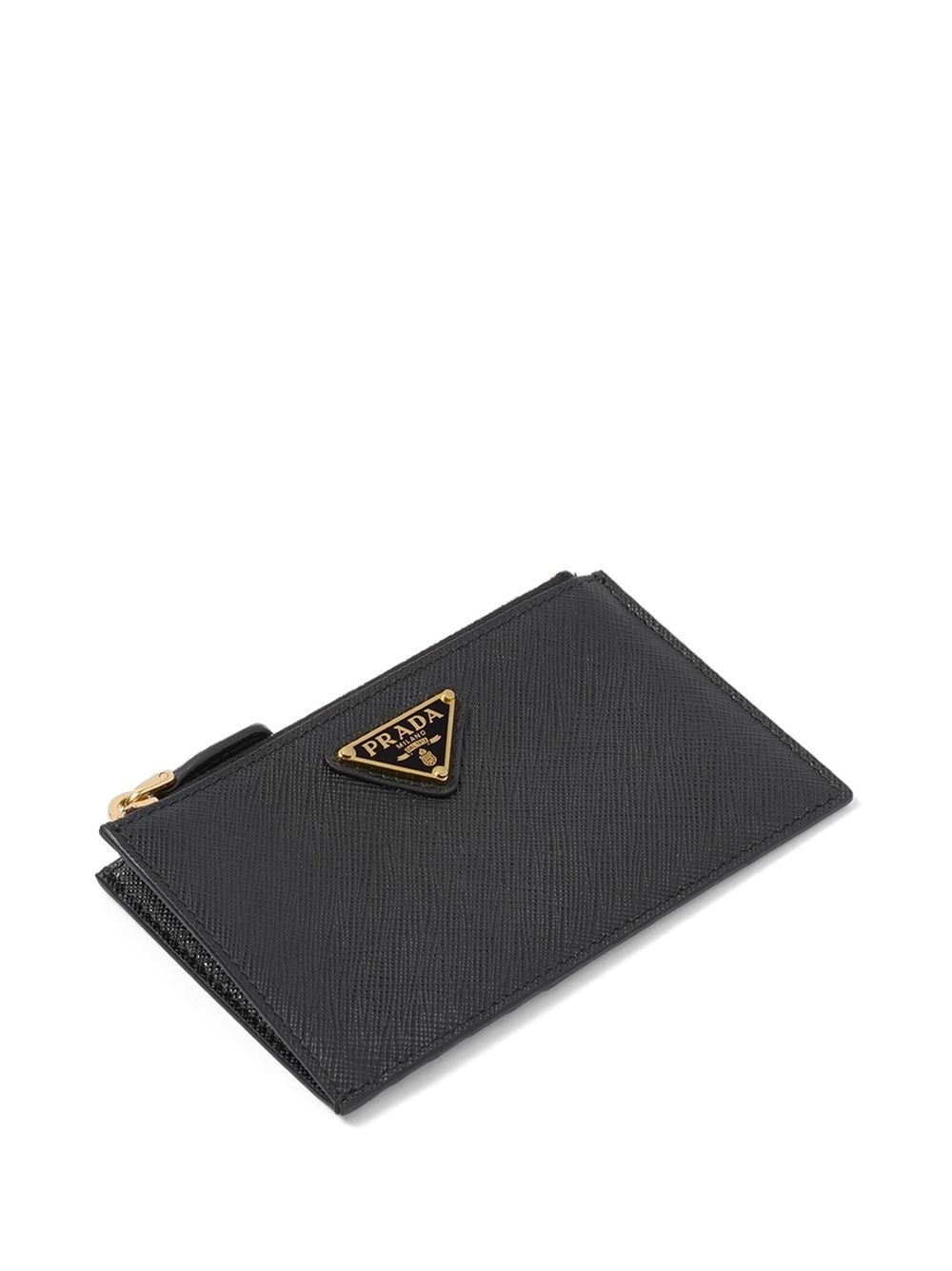 leather logo-plaque card holder - 4