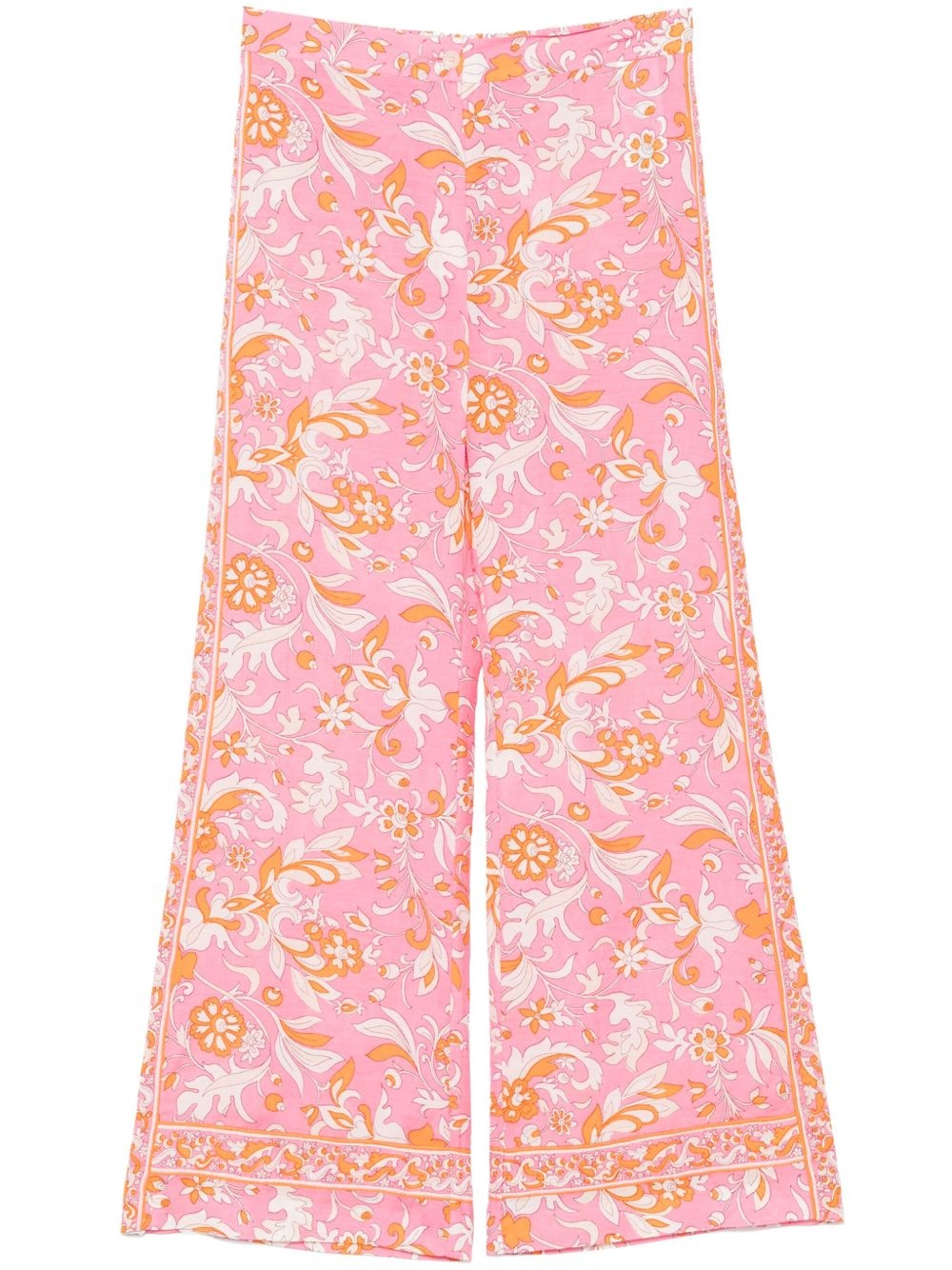floral-print trousers - 1