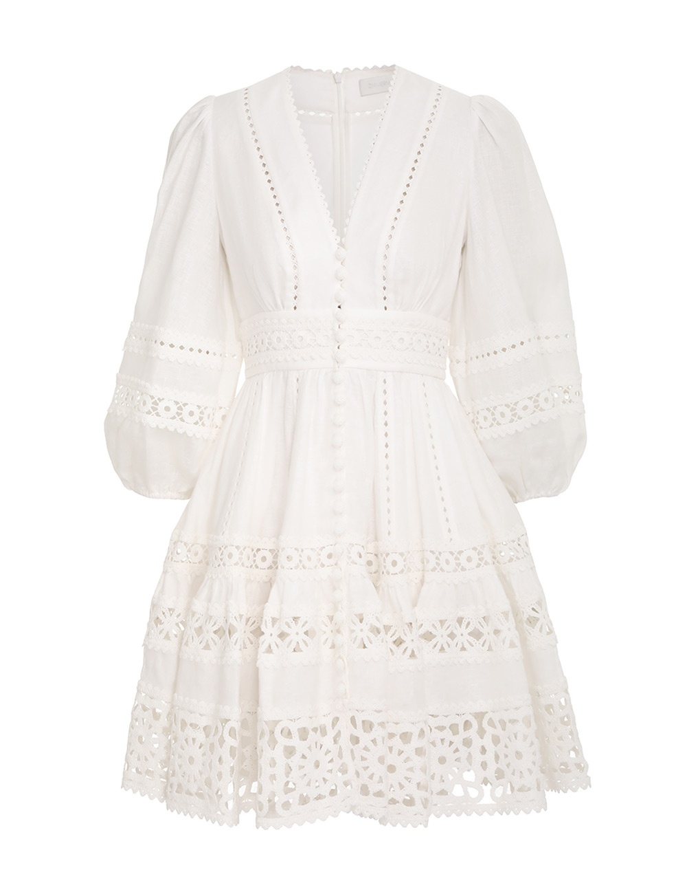 Zimmermann DEVI SPLICED BILLOW MINI DRESS | REVERSIBLE