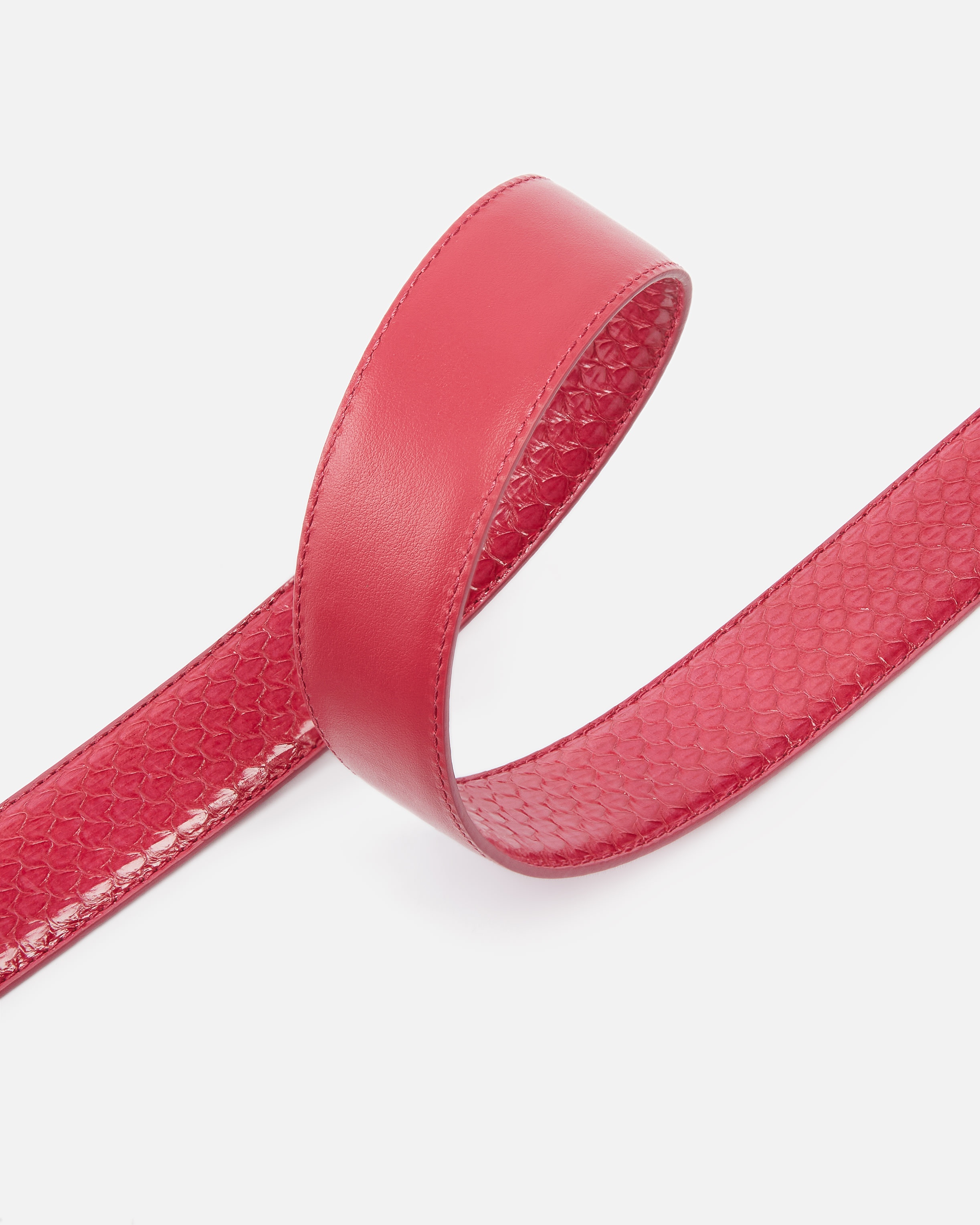 3CM GLOSSY PYTHON LEATHER BELT PINKO GALLERIA. - 4