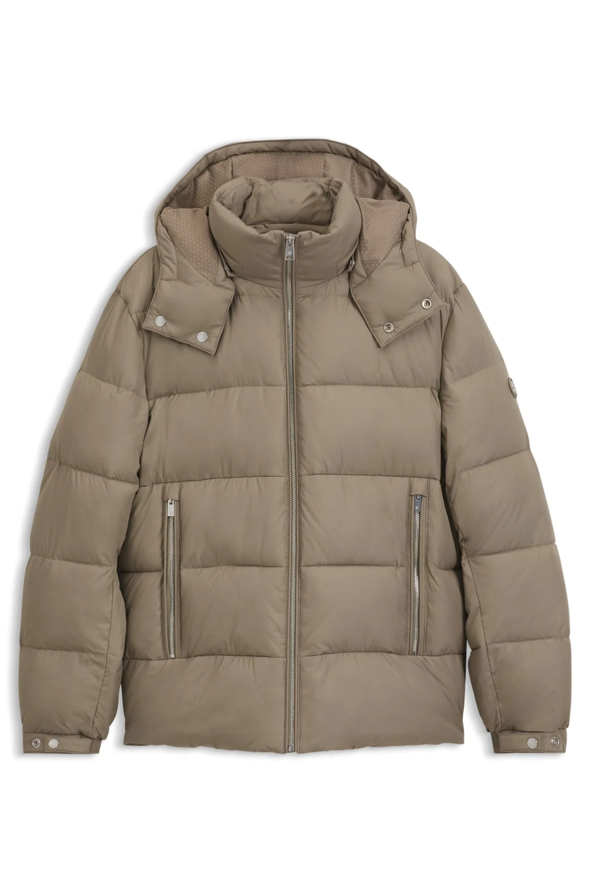 WATER-REPELLENT PUFFER JACKET WITH ADJUSTABLE HOOD - 1
