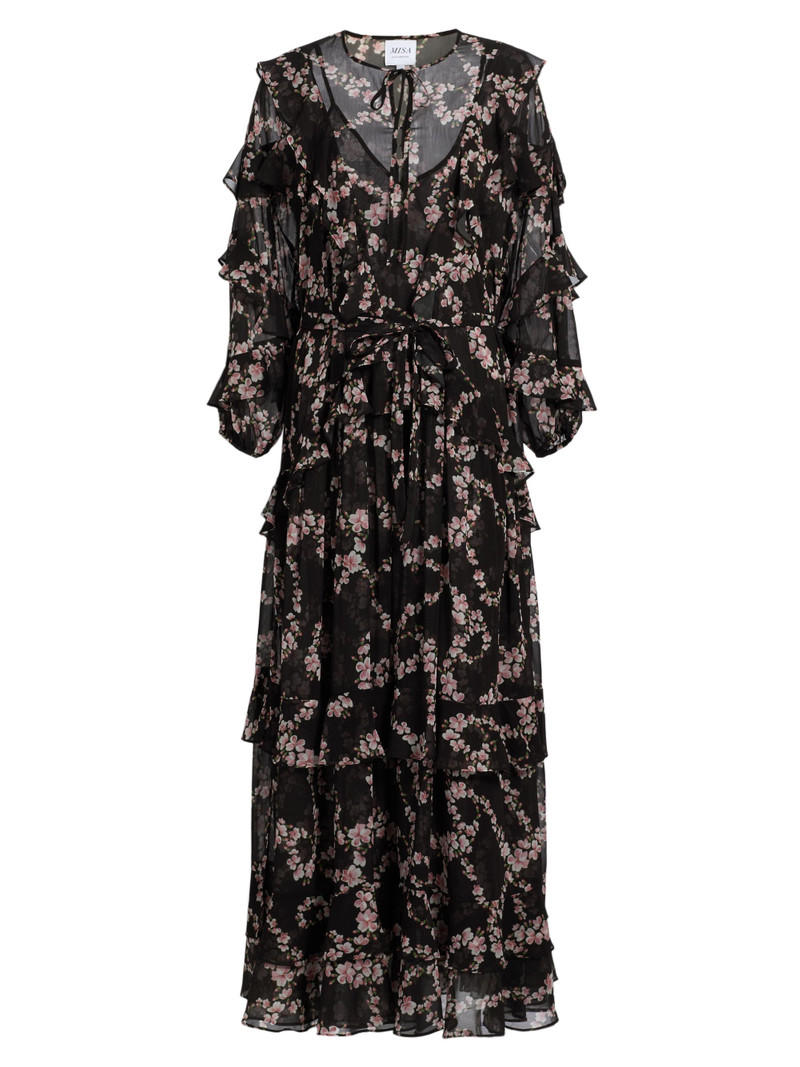 Women's Greta Chiffon Maxi Dress - Chained Blossom Chiffon 1