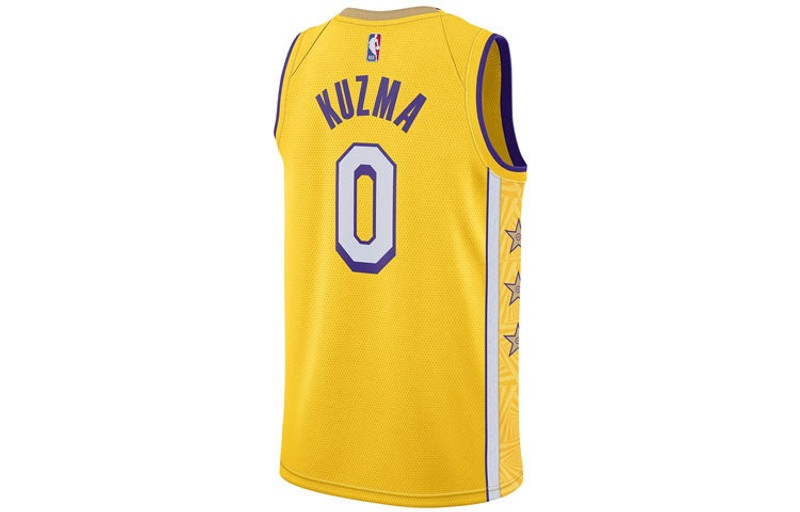 Nike Nike NBA SW 19-20 LA LAKERS 0 KYLE KUZMA LORE SERIES JERSEY Yellow AV4646-728 outlook