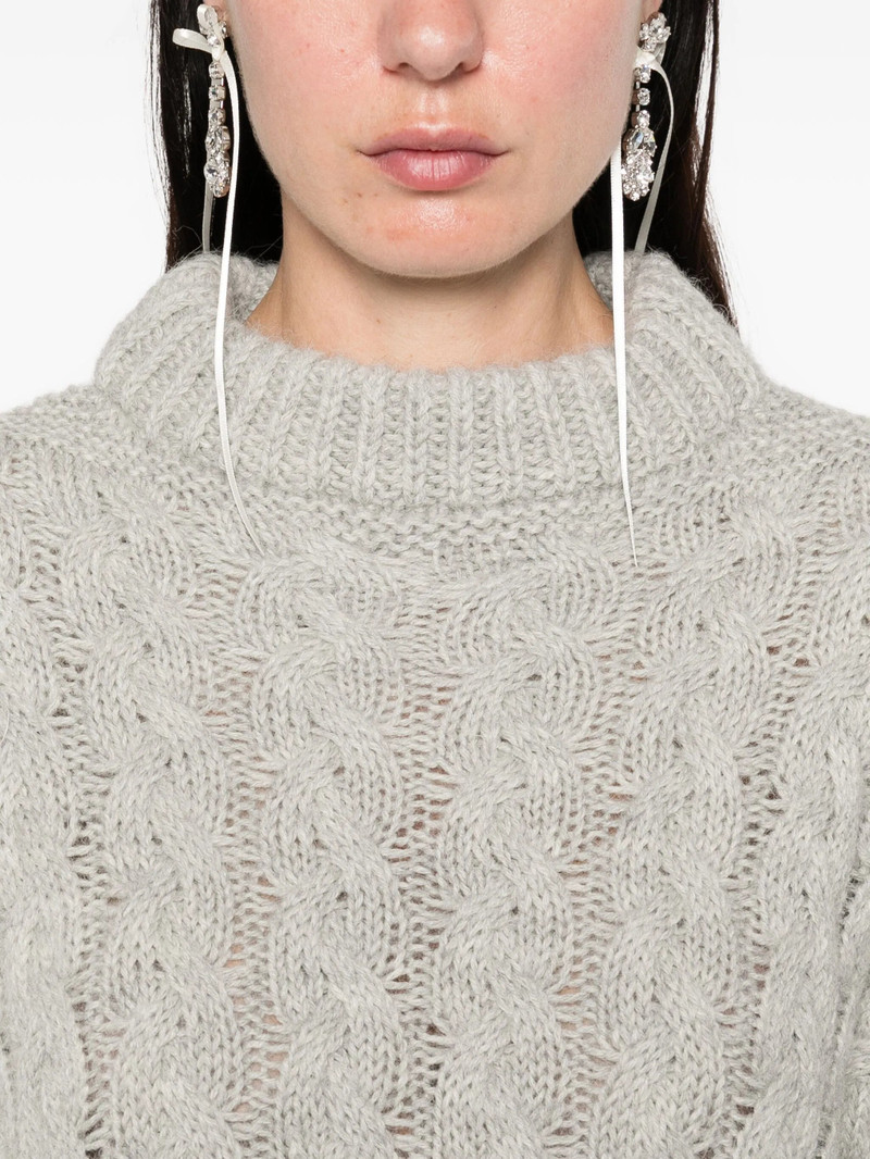 Cecilie Bahnsen Cable-knit Crew-neck Sweater 4