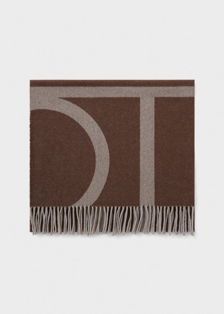 Totême Monogram Wool and Silk Scarf