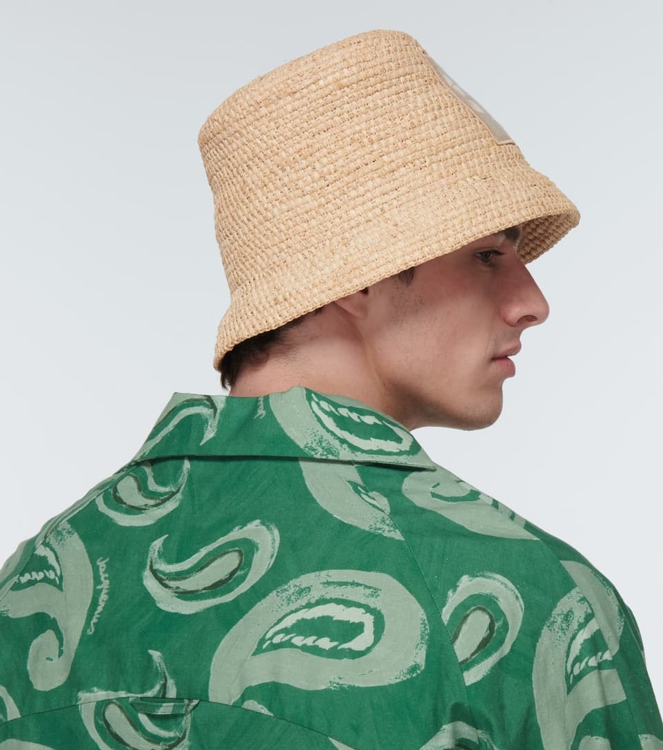 Le Bob Ficiu raffia bucket hat - 3