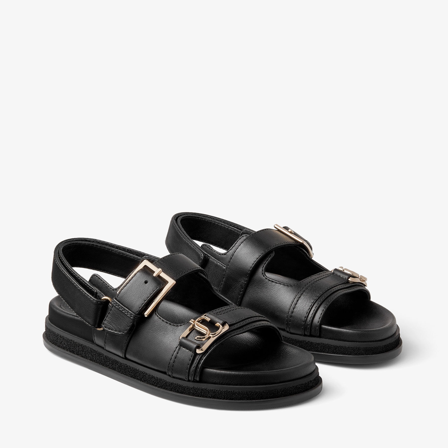 Elyn Flat
Black Calf Leather Flat Sandals - 2