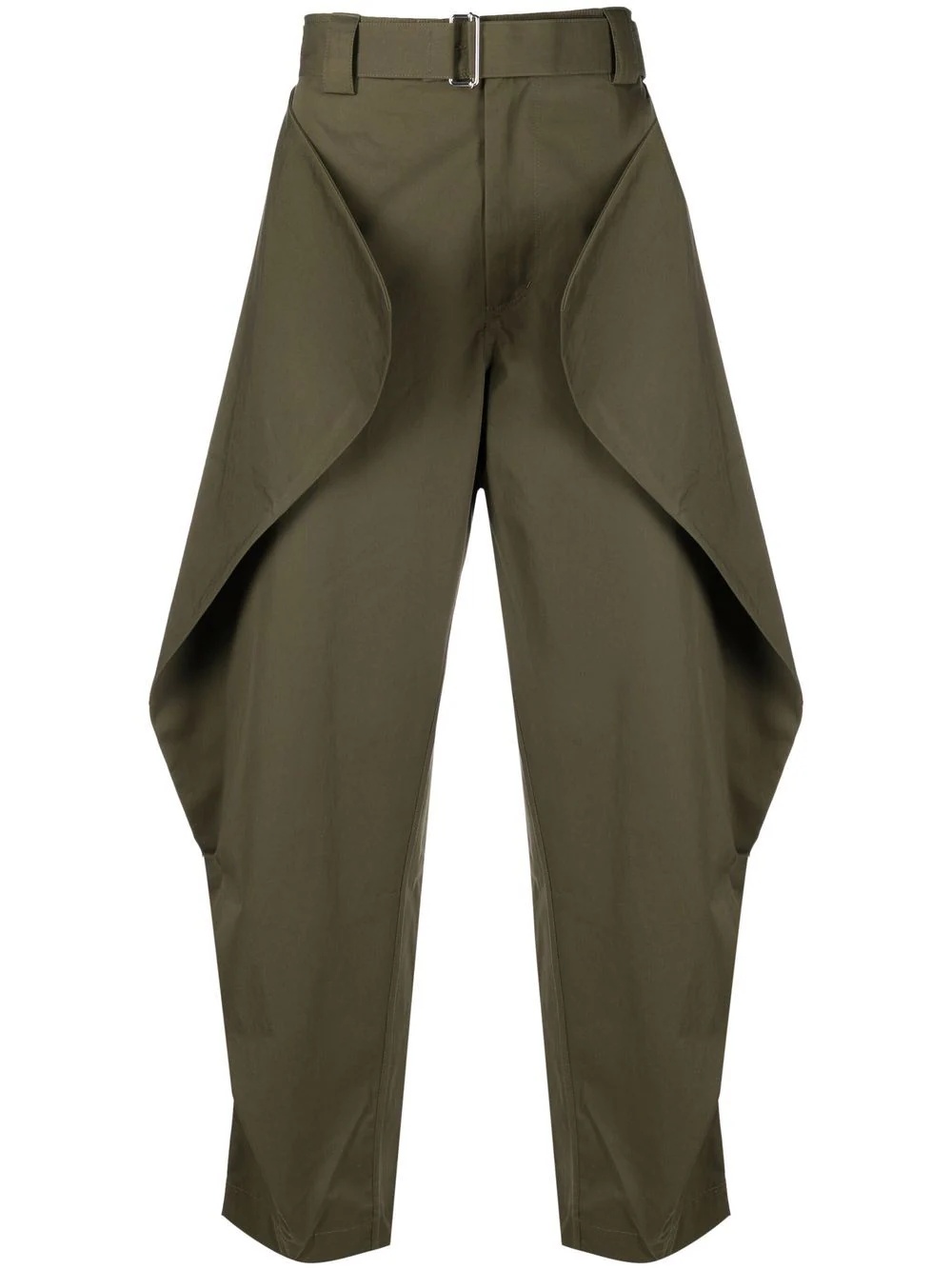 geometric draped trousers - 1