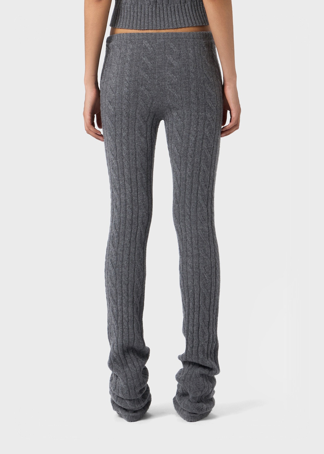 RIBBED KNIT PANTS WITH TORCHON - 4