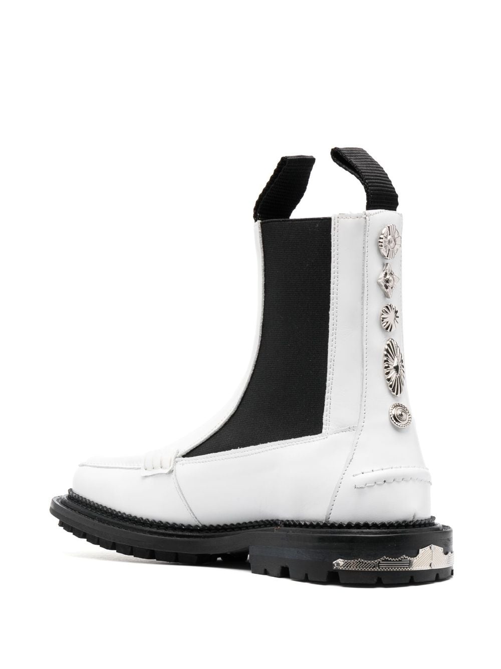 stud-embellished leather ankle boots - 3