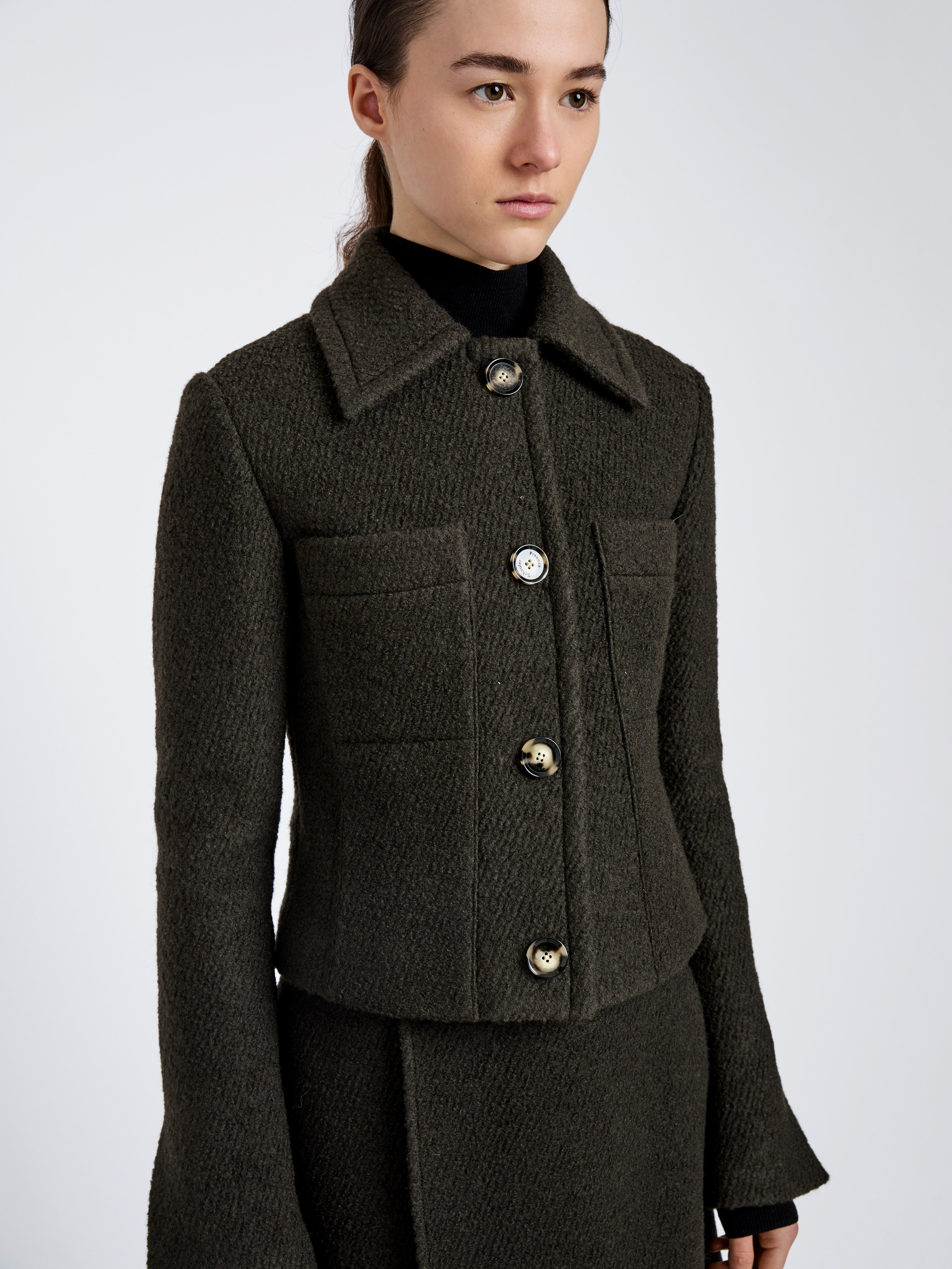 Kinsley Jacket in Boucle Twill Suiting - 6